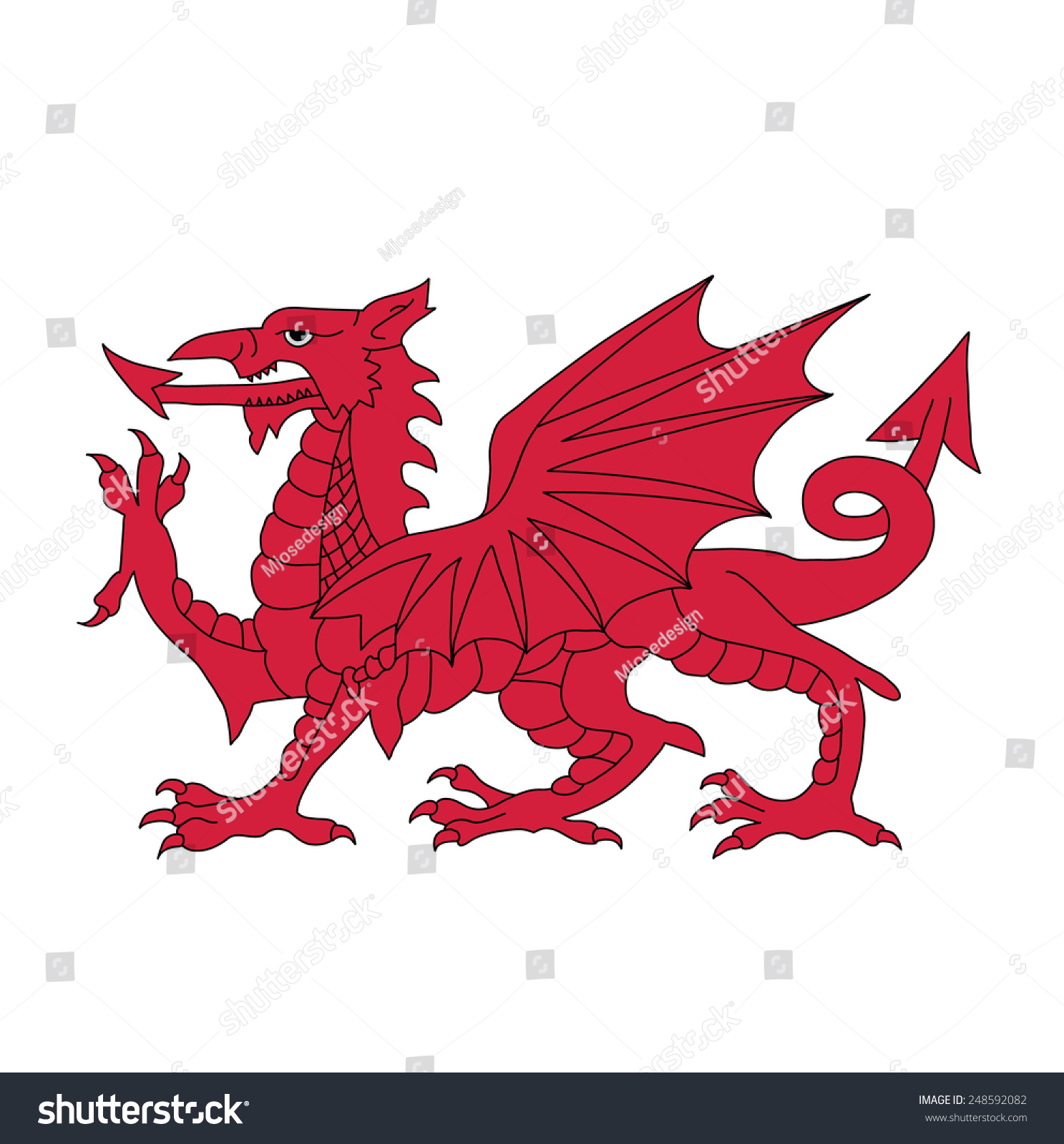 Symbol Wales Vector Illustration Stock Vector (Royalty Free) 248592082 ...