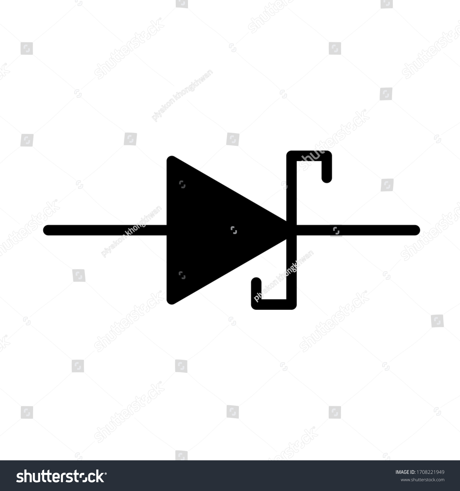 Symbol Schottky Diode Icon Schottky Diode Stock Vector (Royalty Free