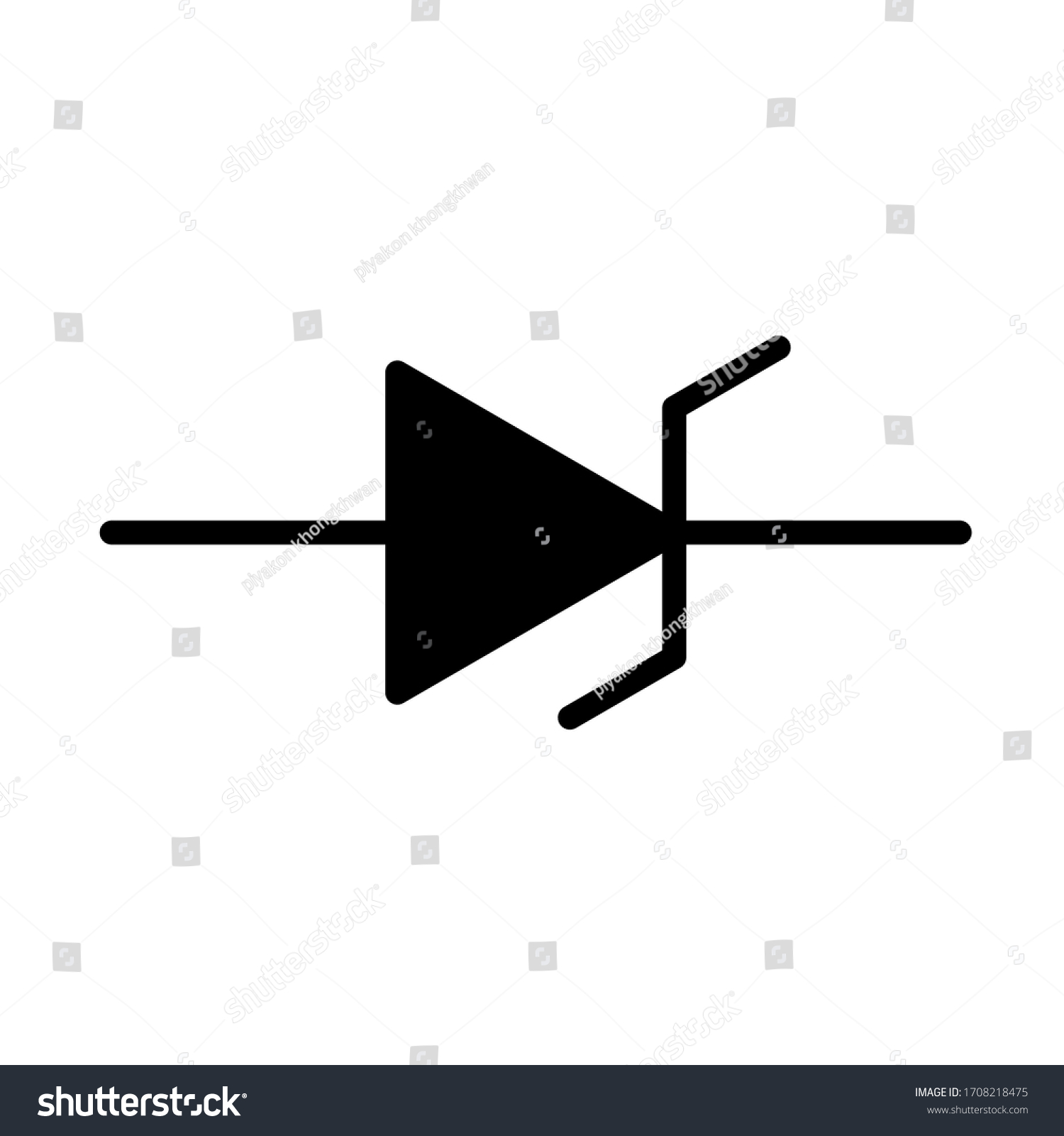 Symbol Zener Diode Icon Zener Diode Stock Vector (Royalty Free ...