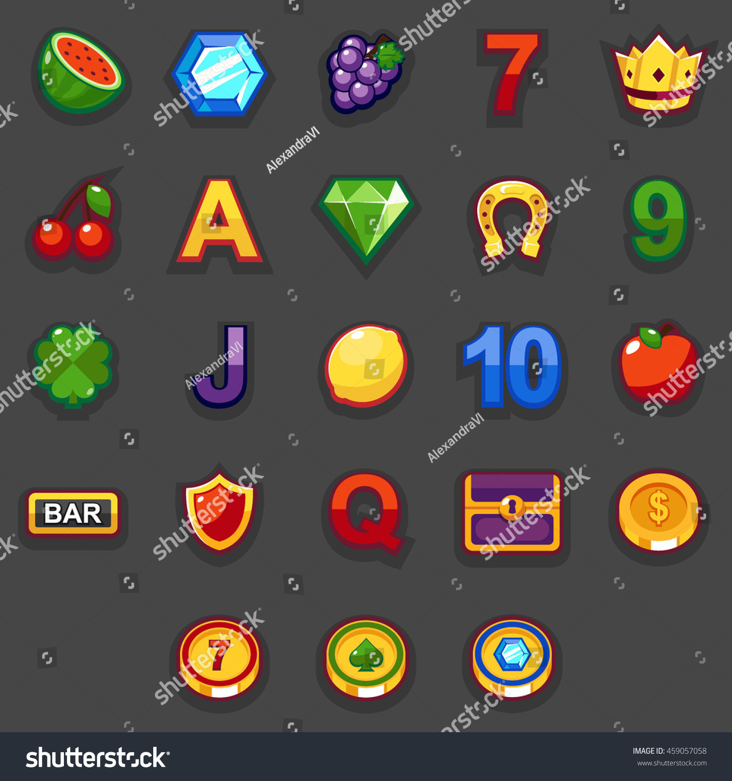 Casino game icon vector