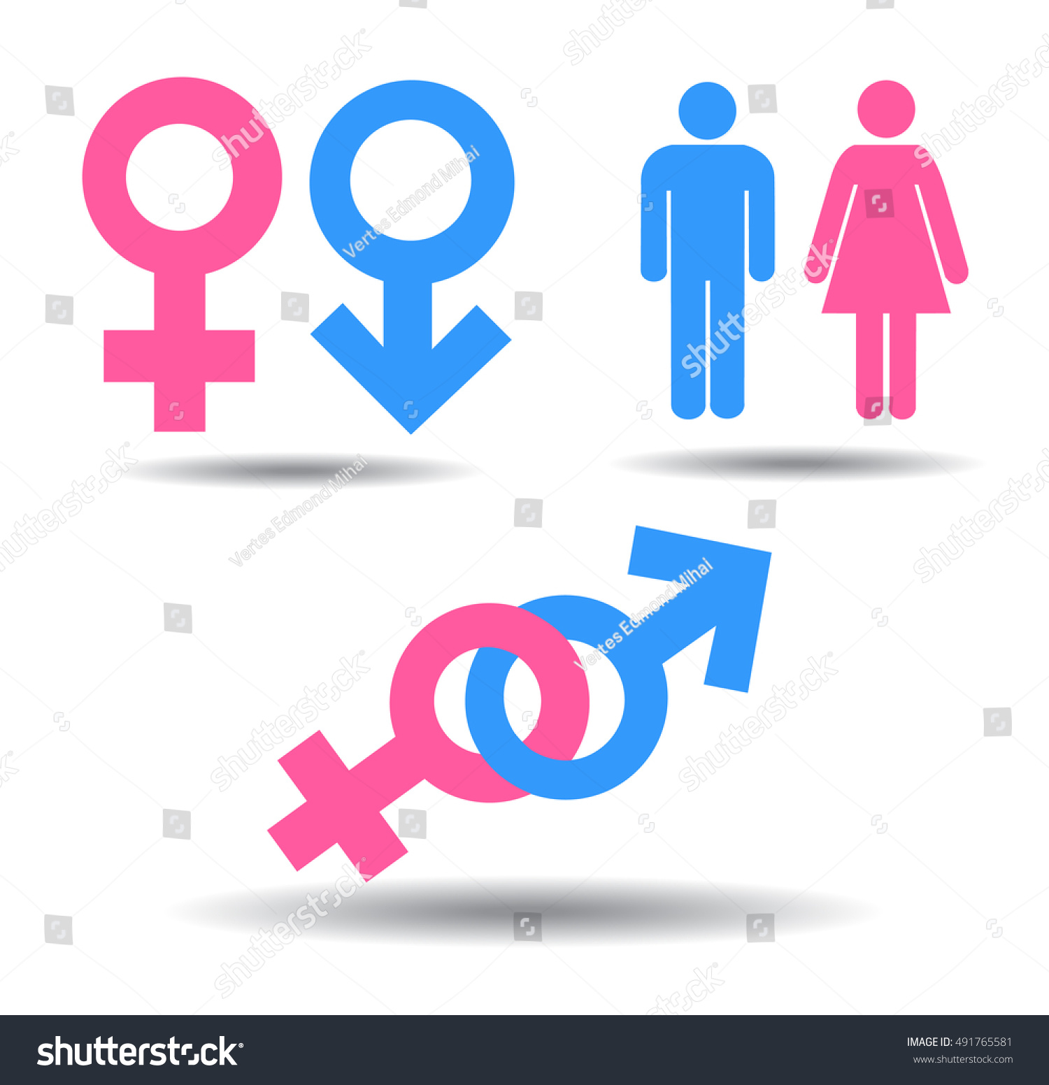 Symbols Men Women Stock Vector (royalty Free) 491765581 