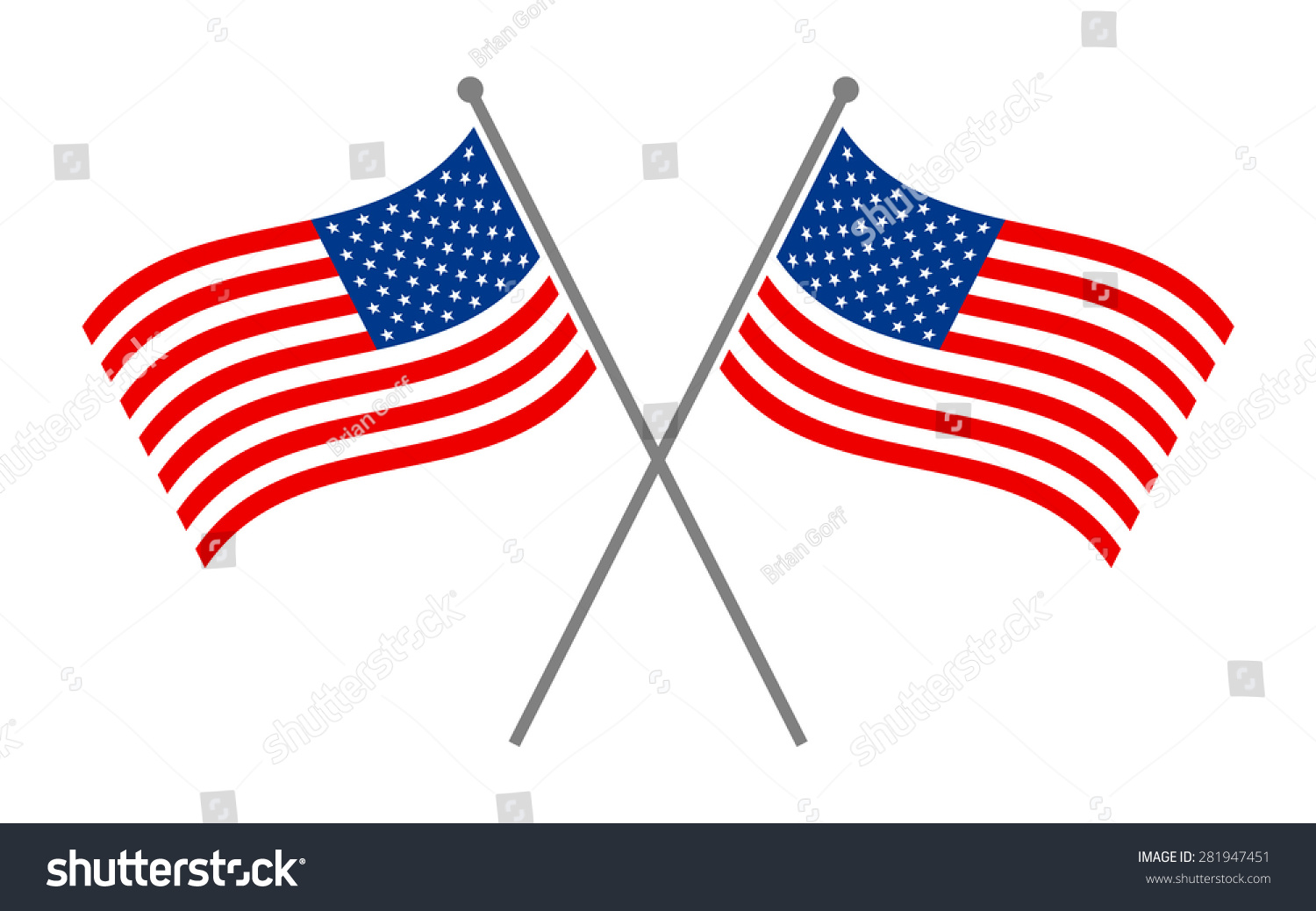 9954 Crossed American Flags Stock Illustrations Images And Vectors Shutterstock 6215