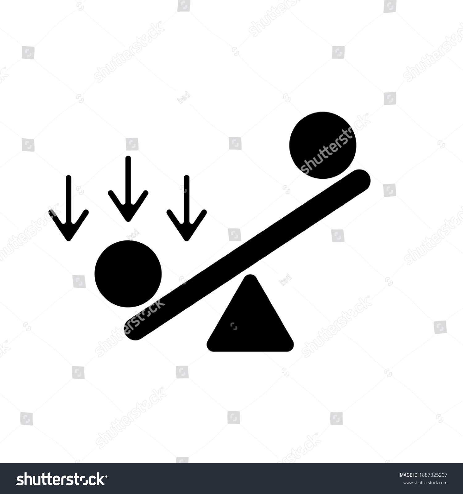 Icono de glifo negro con sesgo vector de stock libre de regalías Shutterstock