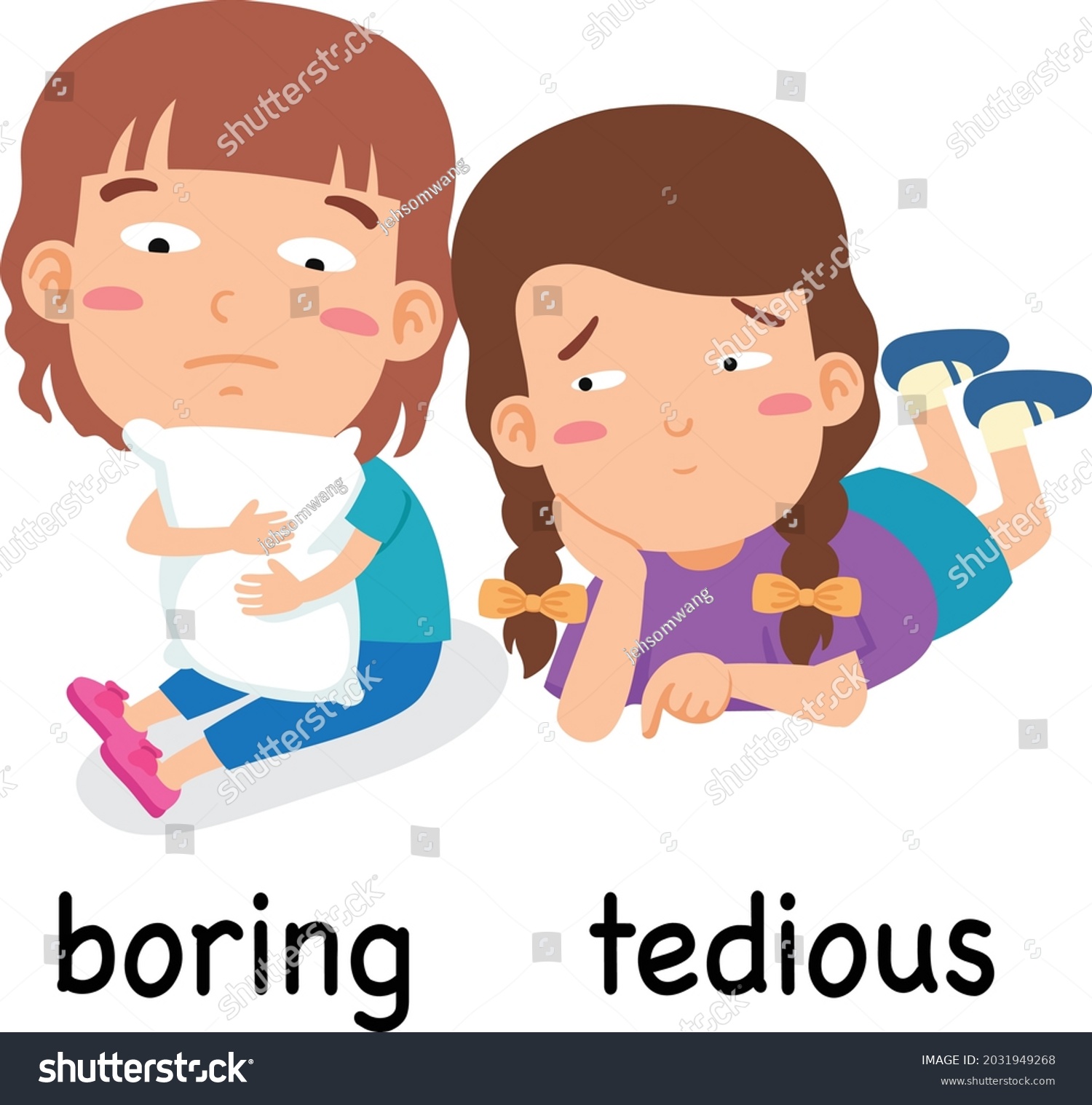 Synonyms Boring Tedious Vector Illustration Stock Vector Royalty Free Synonyms boring tedious vector illustration stock vector royalty free