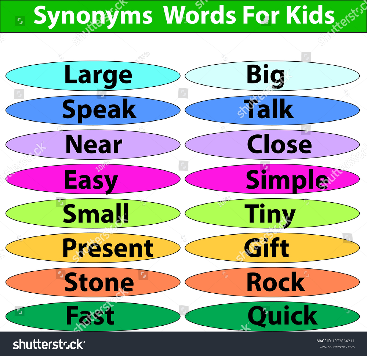 synonyms-words-kids-educational-growth-online-stock-vector-royalty