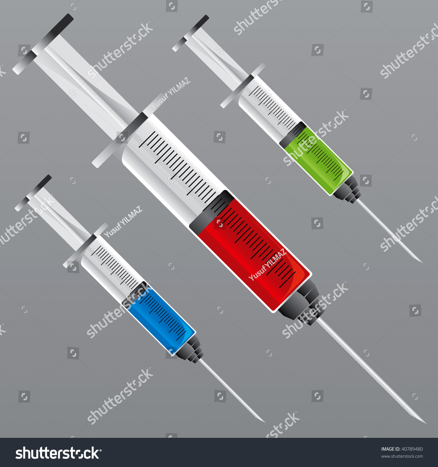 Syringe 1 Drawing Stock Vector Illustration 40789480 : Shutterstock