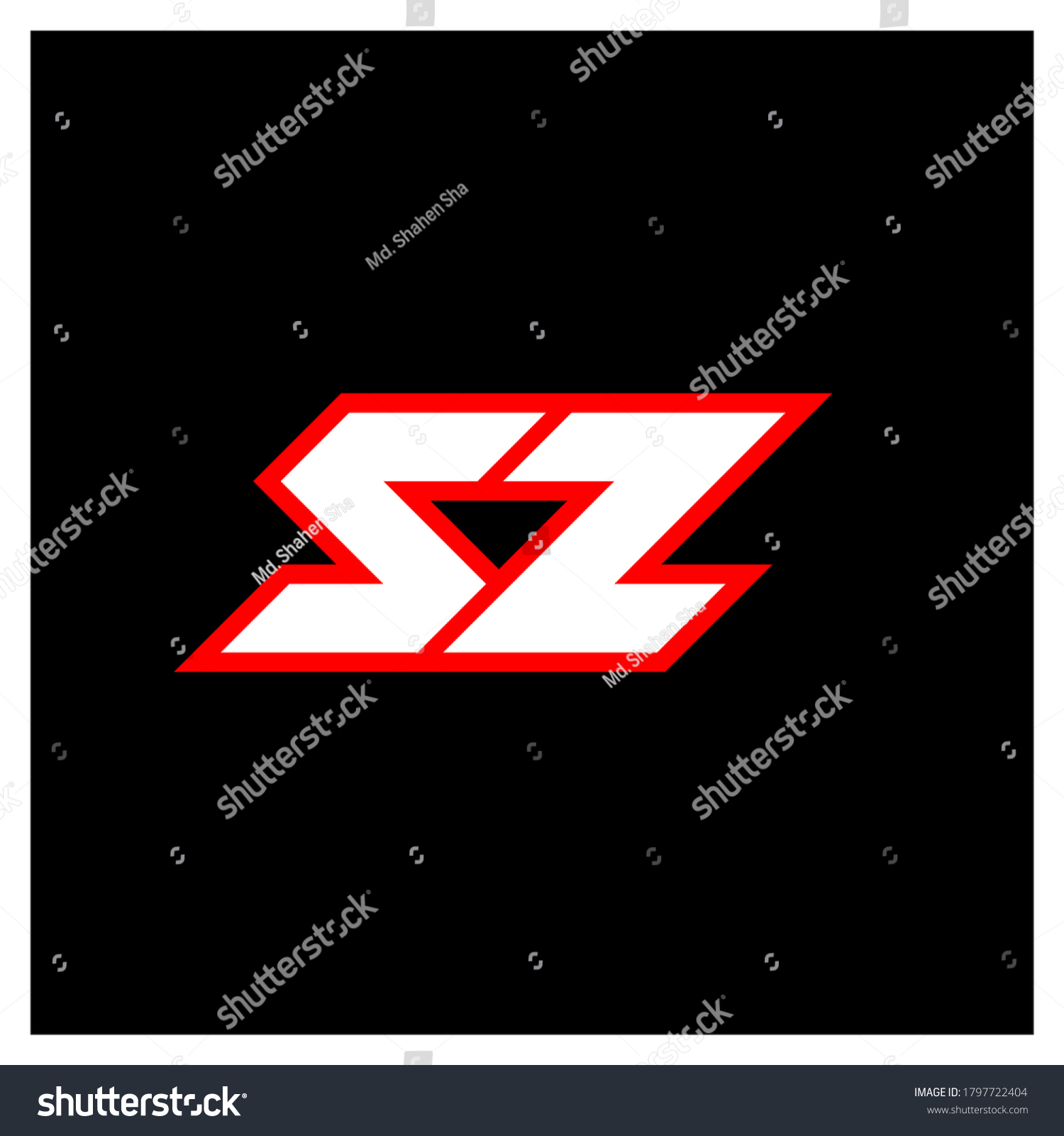 Sz Logo Design Initial Sz Letter Stock Vector (Royalty Free) 1797722404 ...