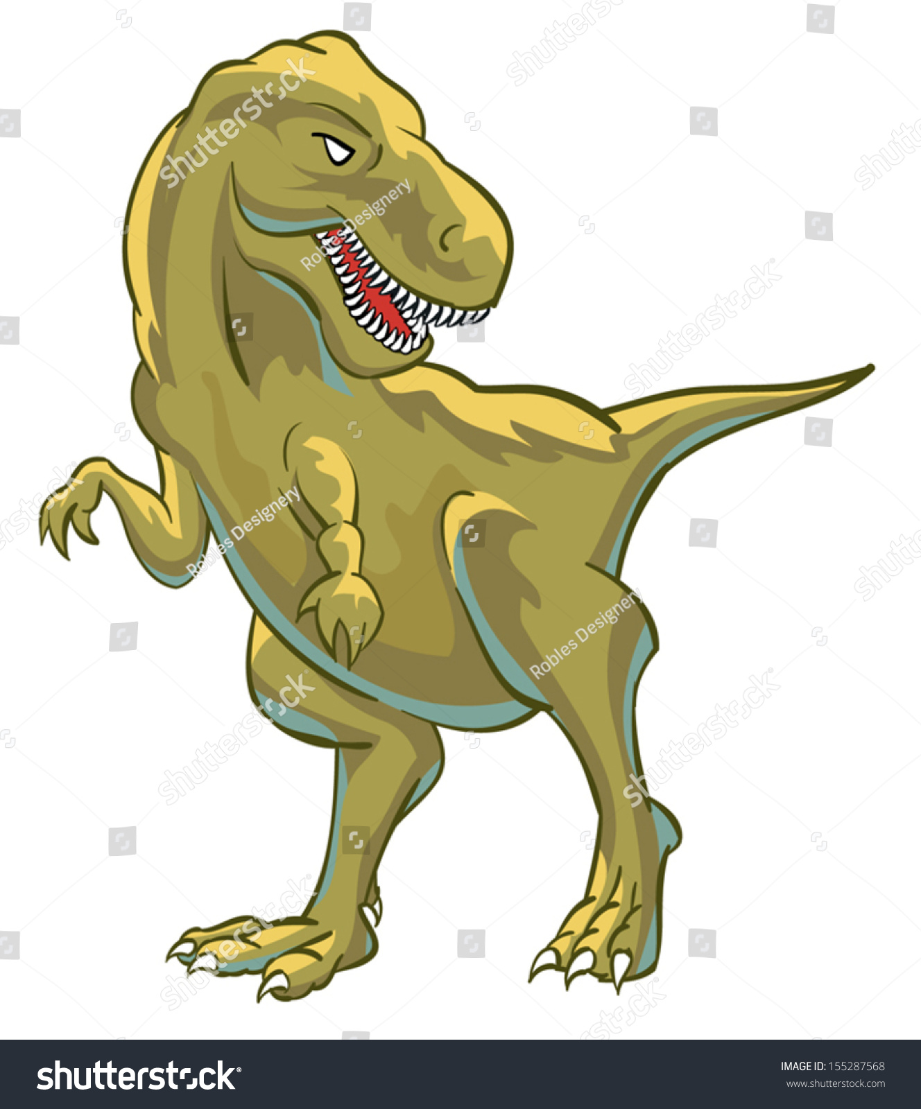 T Rex Giant Lizard Dinosaur Stock Vector (Royalty Free) 155287568