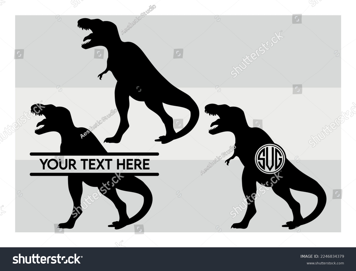 SVG of T-rex SVG, Dinosaur, Animal, T-rex Silhouette, Monogram, Tyrannosaurus Rex, Dino, Svg Files For Cricut, Dxf, Png, Eps svg
