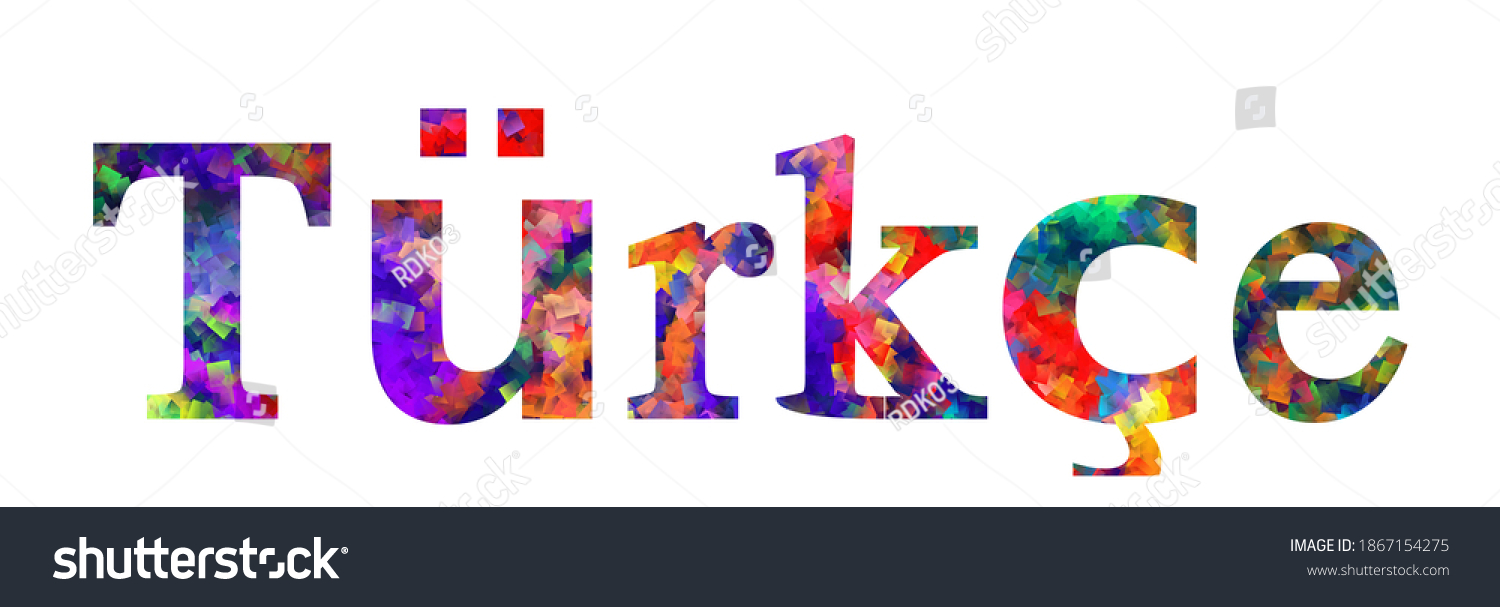 Meaning Turkish Language Colorful Typography Text Stock Vector (Royalty ...