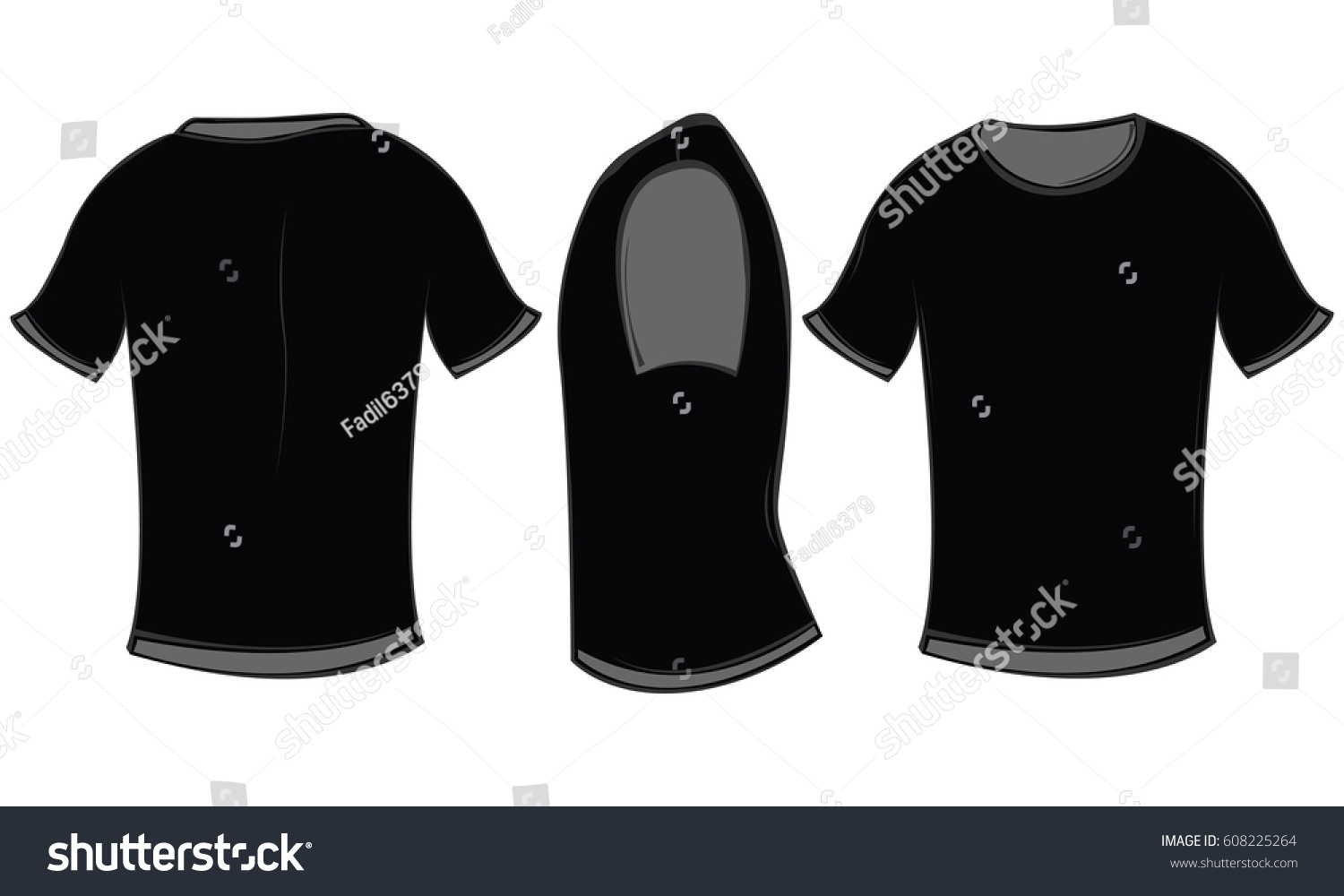 Blank Black Polo Shirt Mock Isolated 