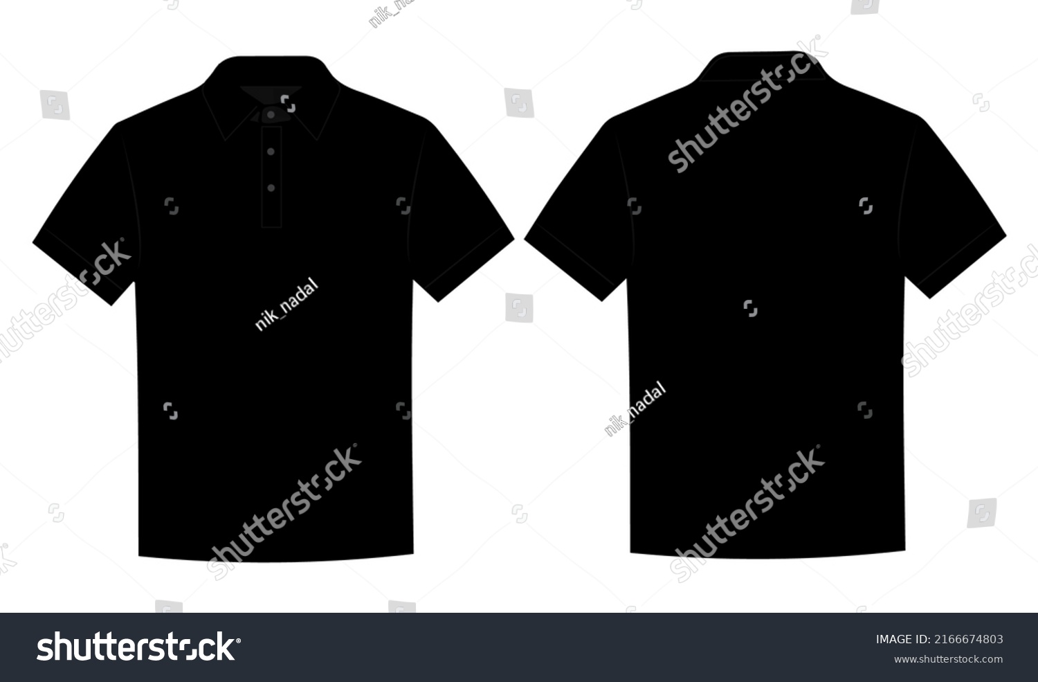 Tshirt Black Colour Vector Illustration Black Stock Vector (Royalty ...