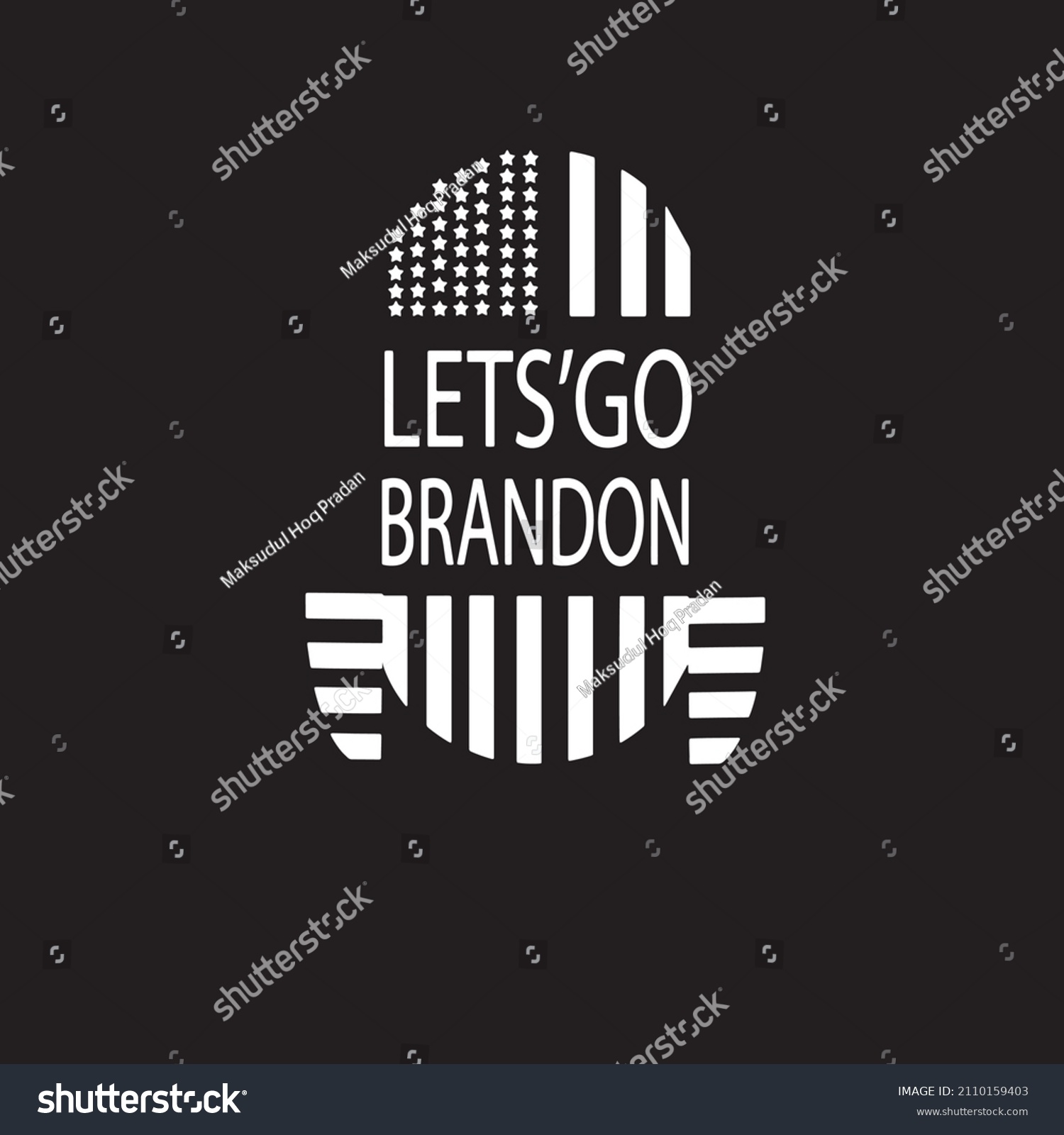 SVG of T Shirt Design For LETS'GO BRANDON svg