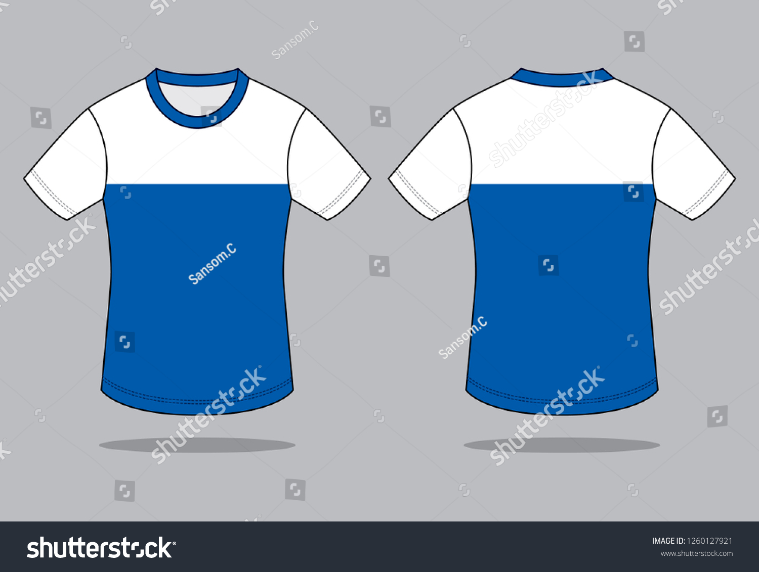 Tshirt Design Vector Bluewhite Stock Vector (Royalty Free) 1260127921