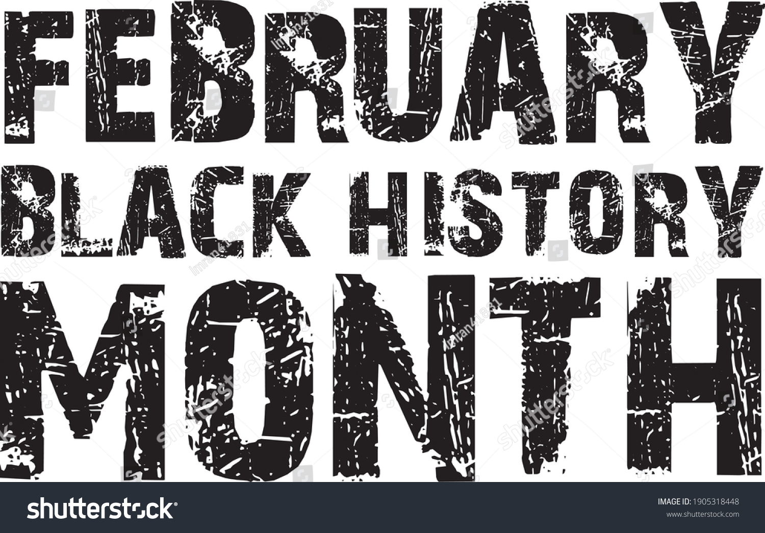 T Shirt February Black History Month Stock Vector (Royalty Free ...