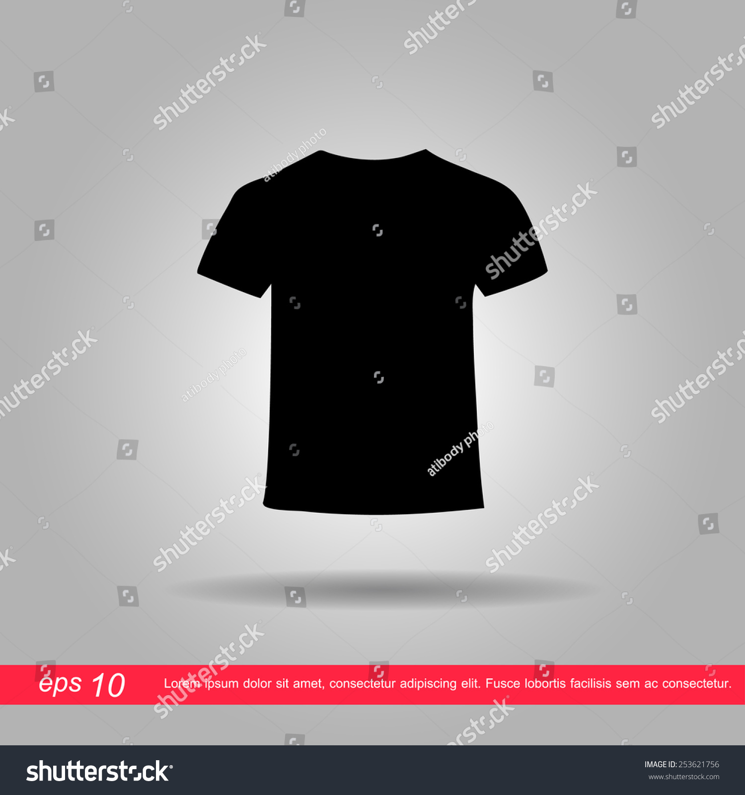 T Shirt Icon Vector Illustration Eps10 Stock Vector 253621756