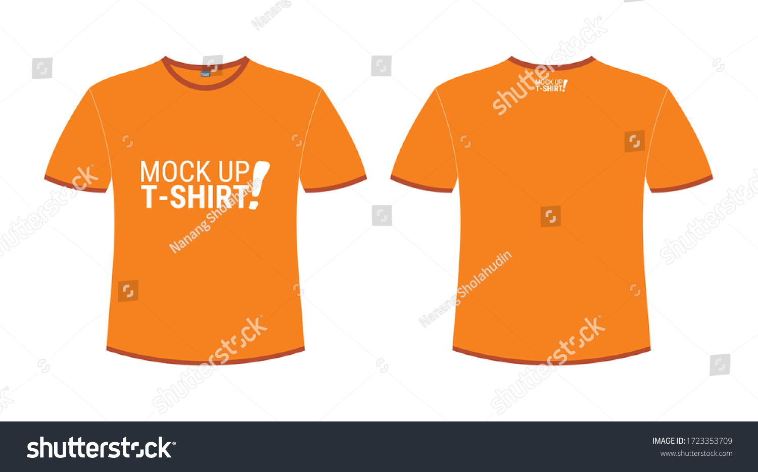 Download Tshirt Mockup Tempalte Front Back Design Stock Vector Royalty Free 1723353709