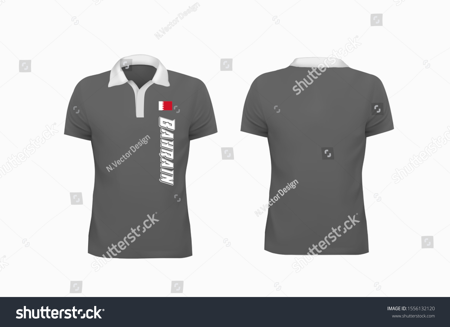 Download Tshirt Polo Bahrain Flag Template Design Stock Vector Royalty Free 1556132120