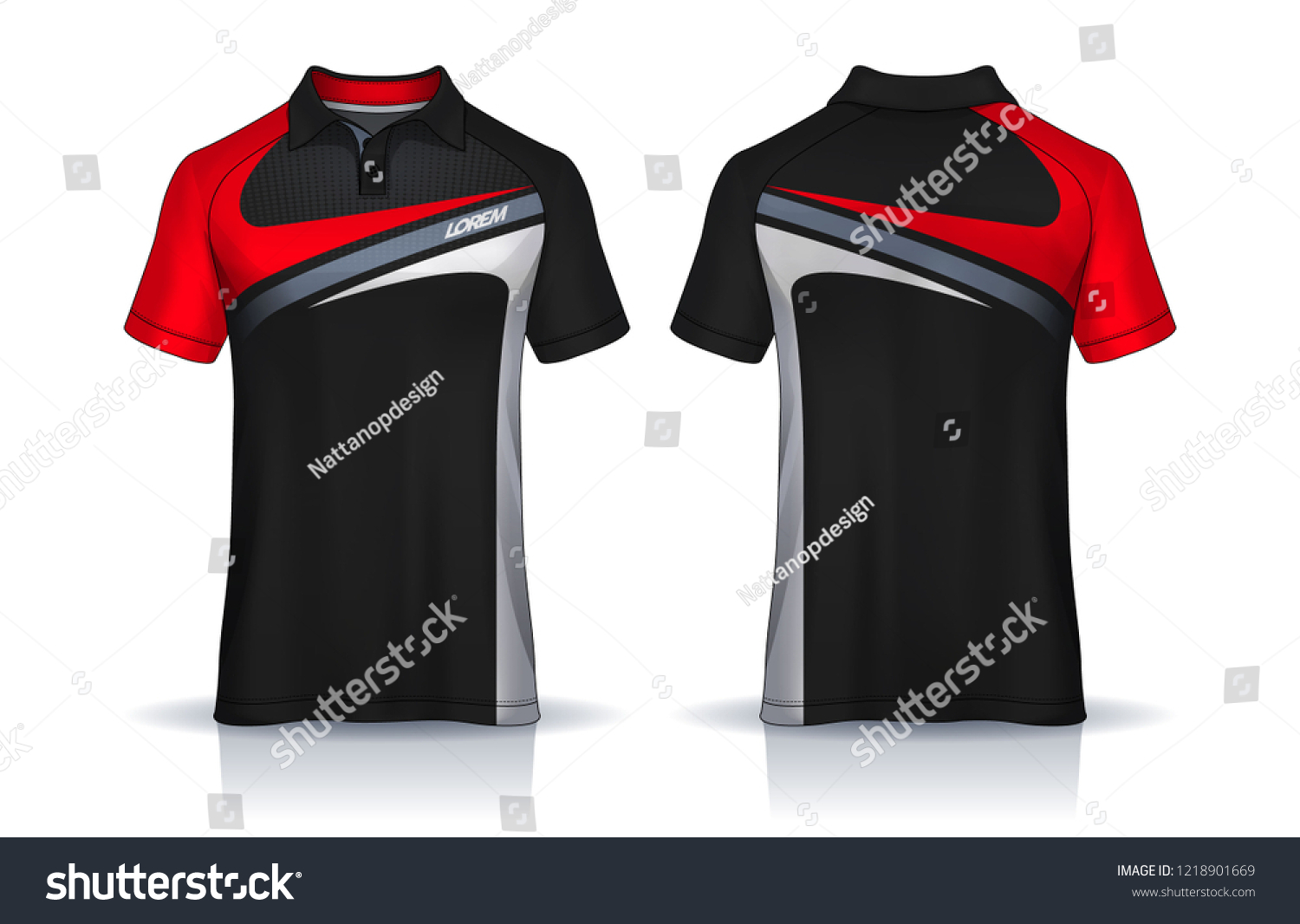 Tshirt Polo Templates Design Uniform Front Stock Vector (Royalty Free ...