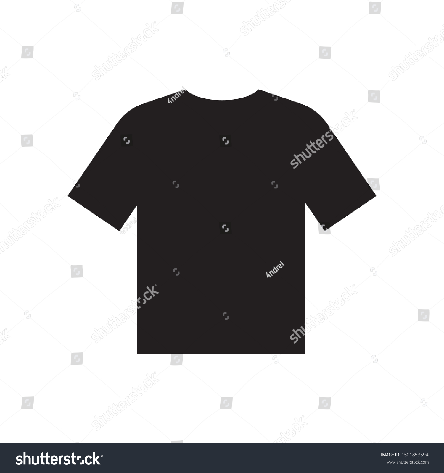 Tshirt Silhouette Black Vector Icon Stock Vector (Royalty Free ...