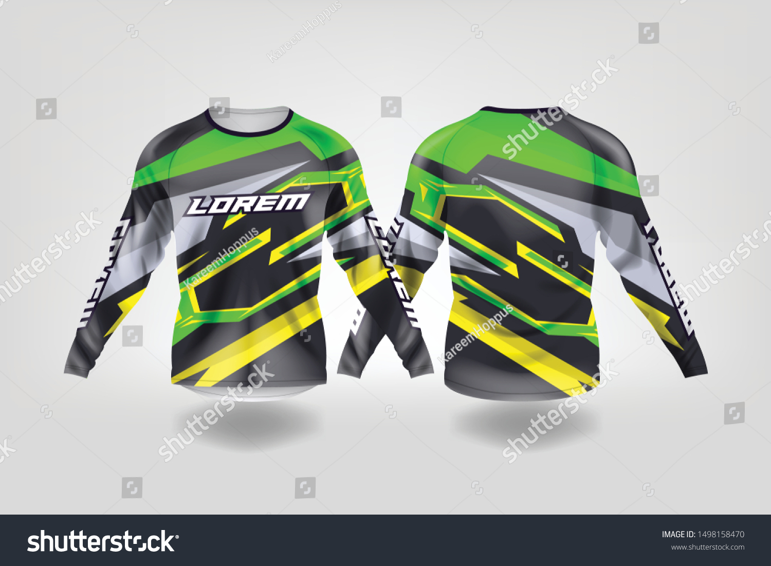 Download Tshirt Sport Design Template Long Sleeve Stock Vector Royalty Free 1498158470