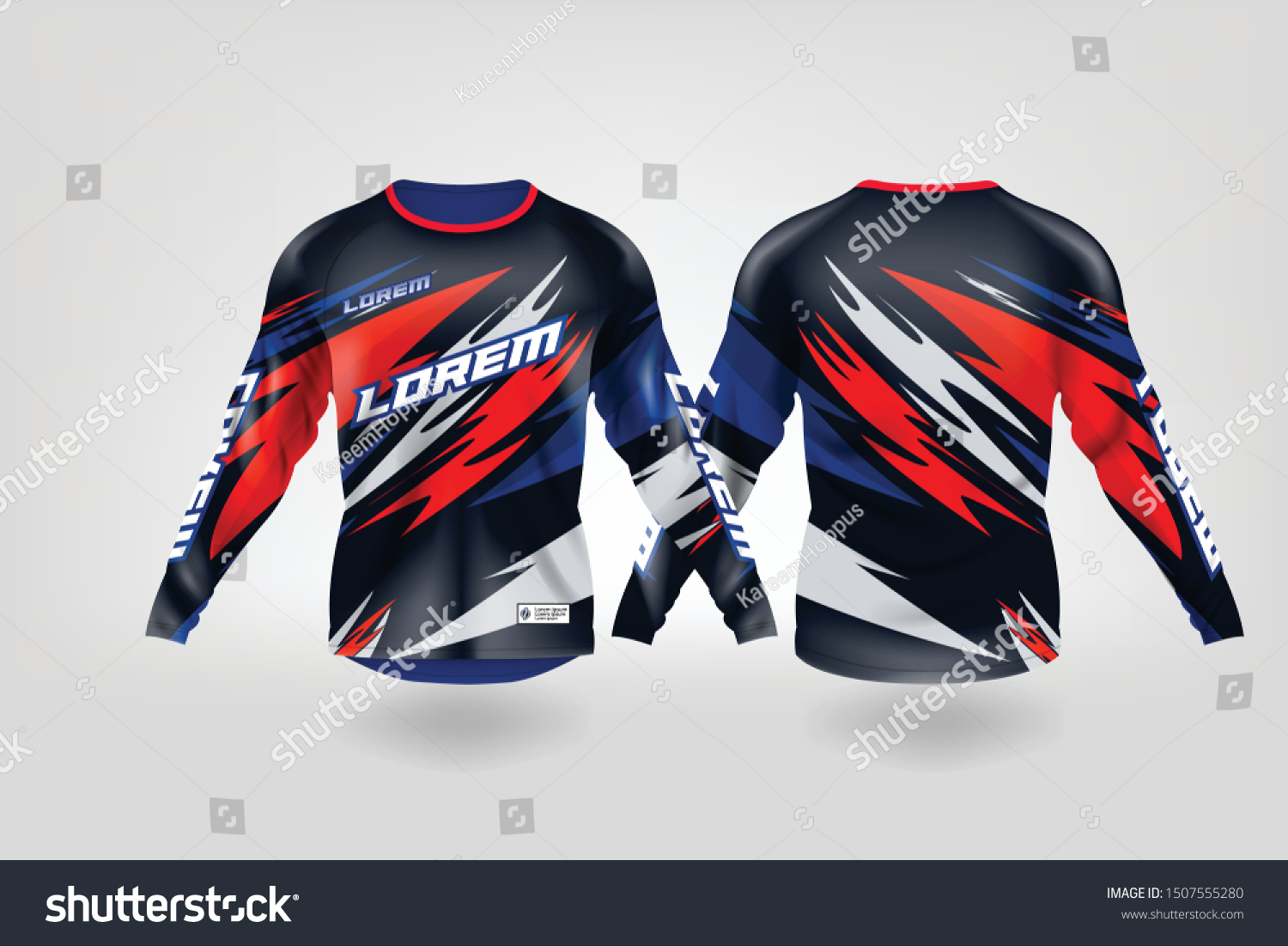 Download Tshirt Sport Design Template Long Sleeve Stock Vector Royalty Free 1507555280