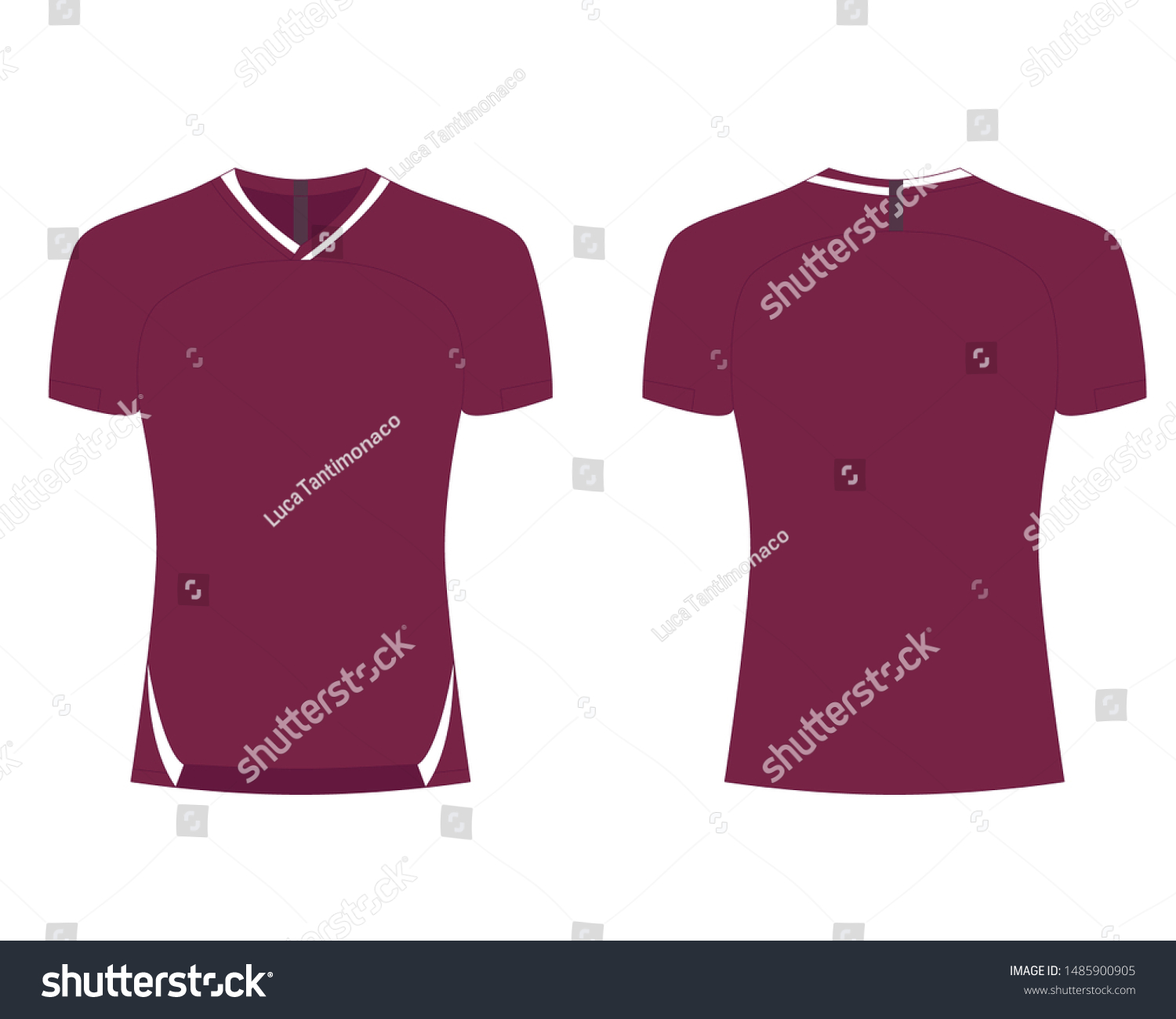 Download Tshirt Sport Design Template Rugby Jersey Stock Vector Royalty Free 1485900905
