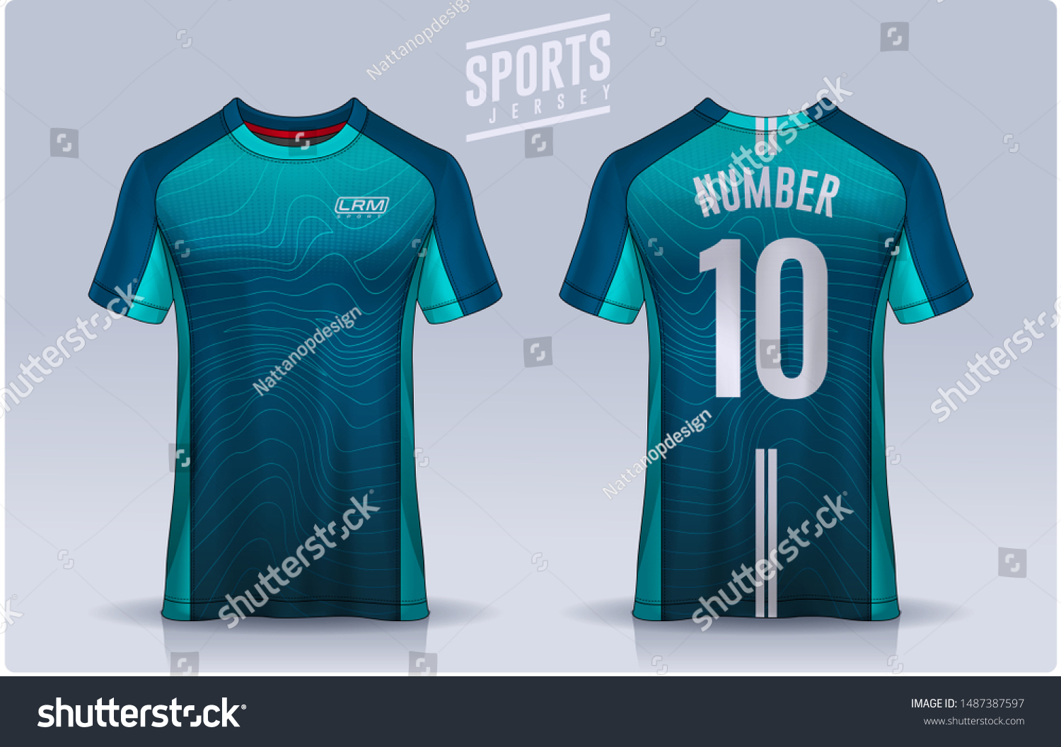 Download Tshirt Sport Design Template Soccer Jersey Stock Vector Royalty Free 1487387597
