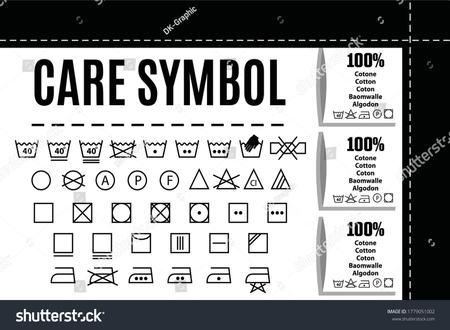 SVG of t shirt tags and Clothes care symbols Vector svg