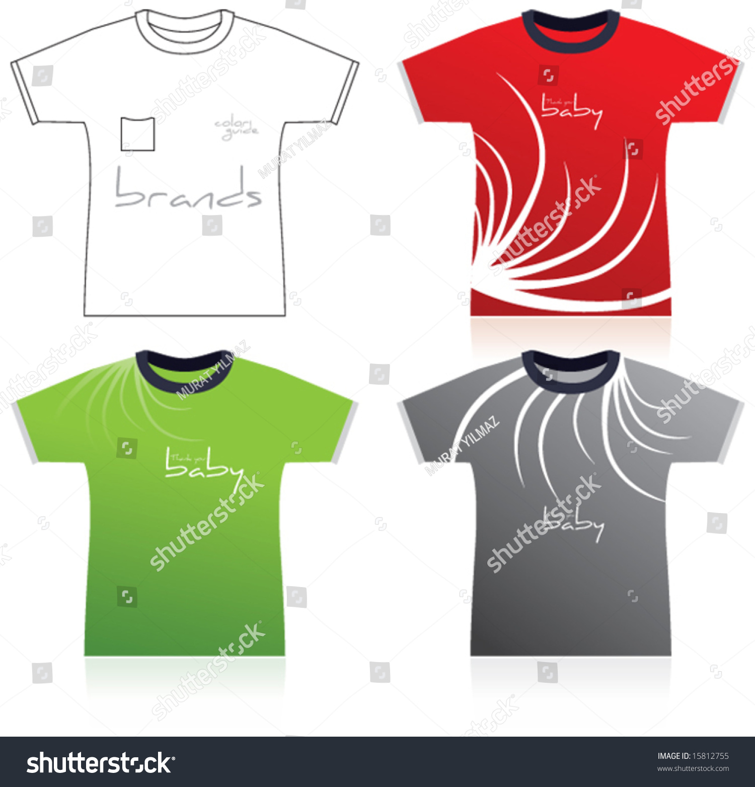 T-Shirts Design Stock Vector Illustration 15812755 : Shutterstock