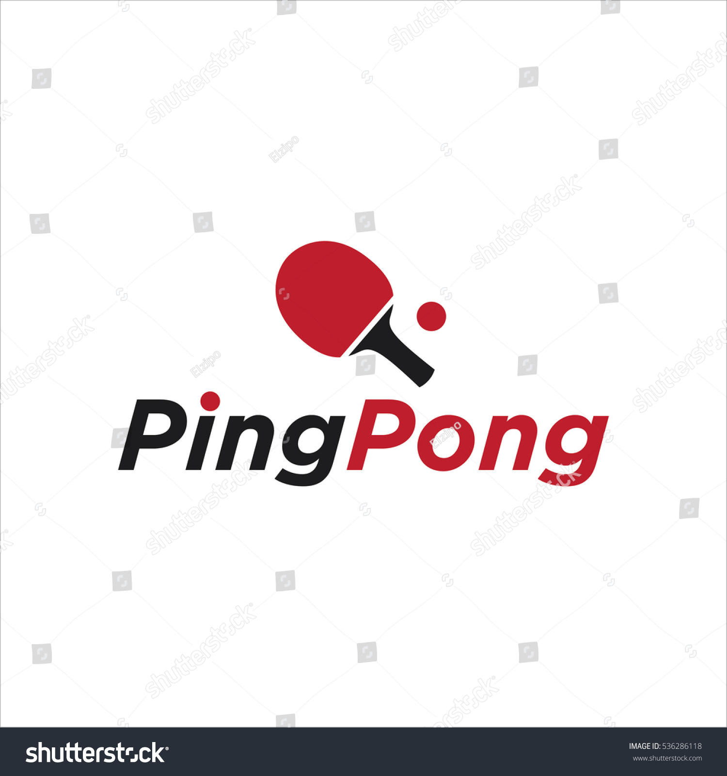 Table Tennis Logo Stock Vector (Royalty Free) 536286118