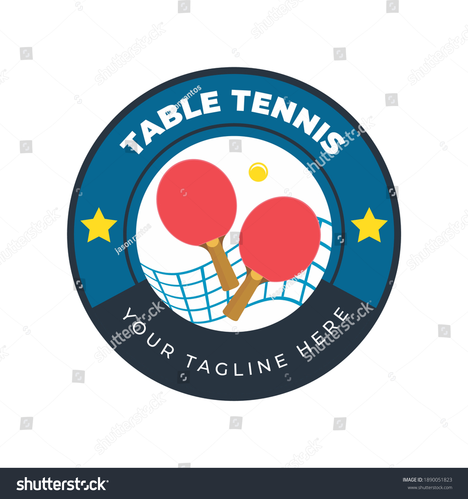 Table Tennis Logo Collection Design Stock Vector (Royalty Free ...