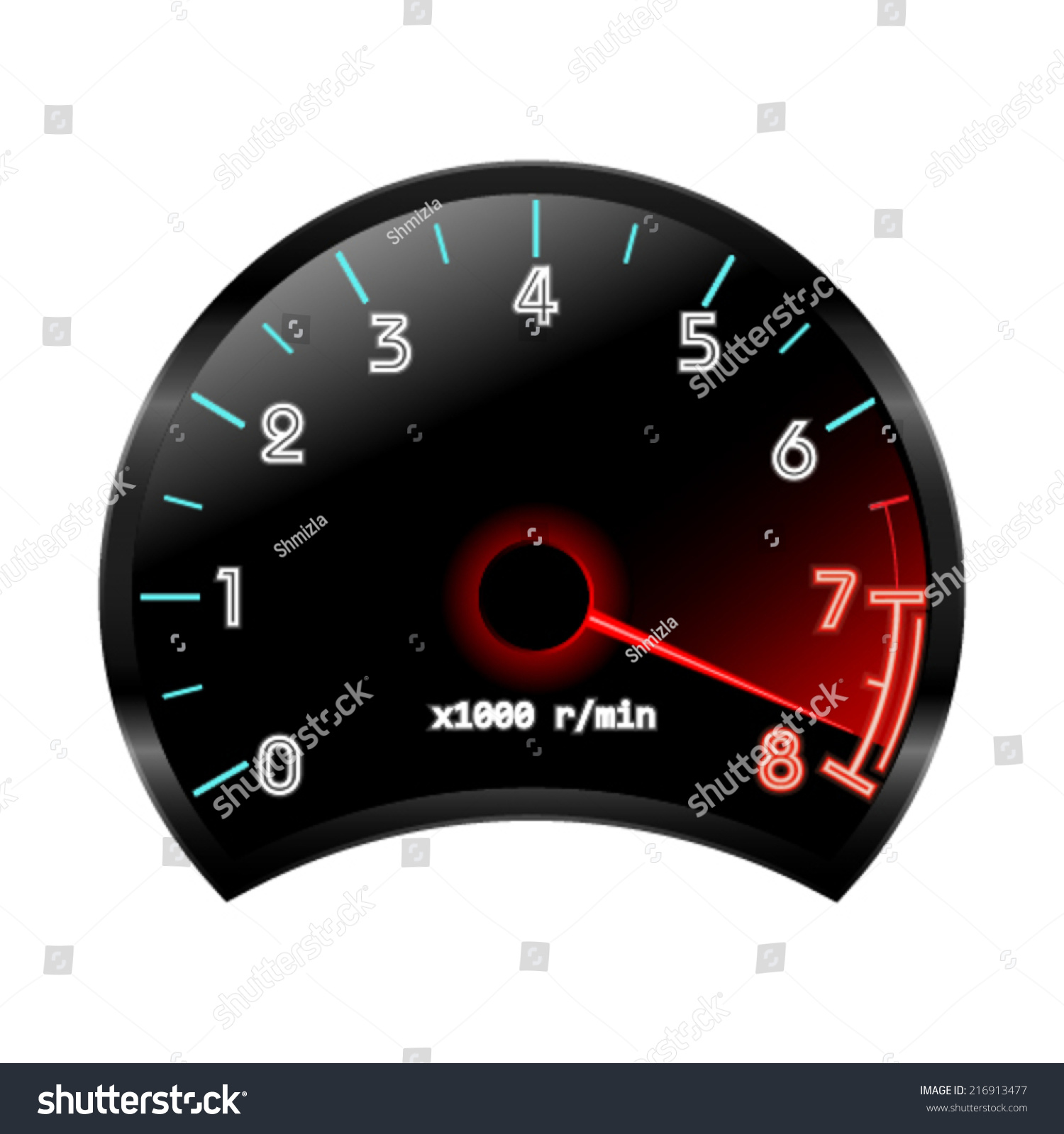 Tachometer Revolutioncounter Rpm Gauge Vector Illustration เวกเตอร์