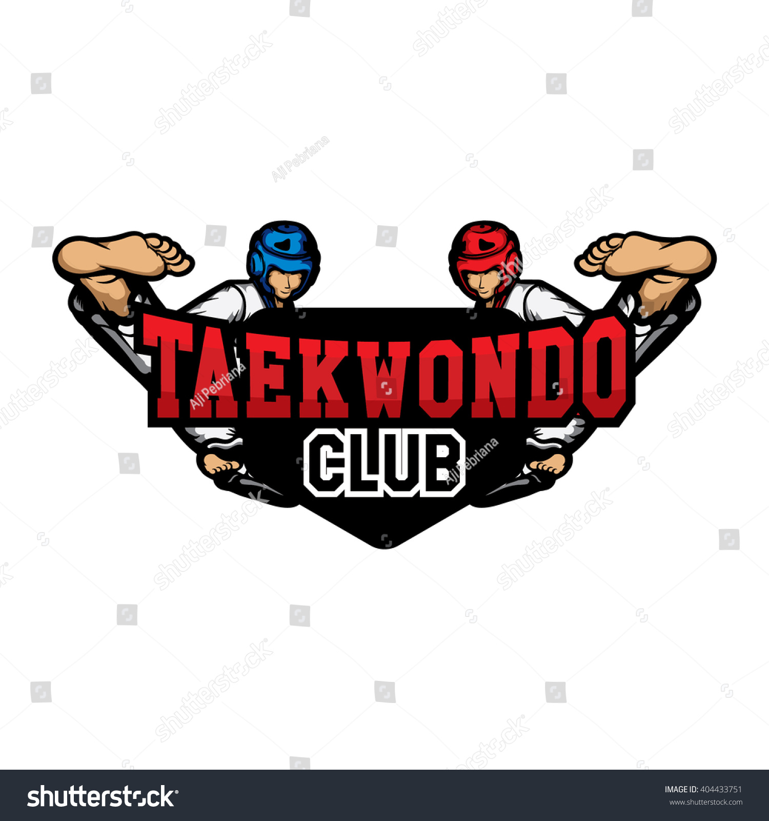 Taekwondo Badge Logo Stock Vector 404433751 : Shutterstock