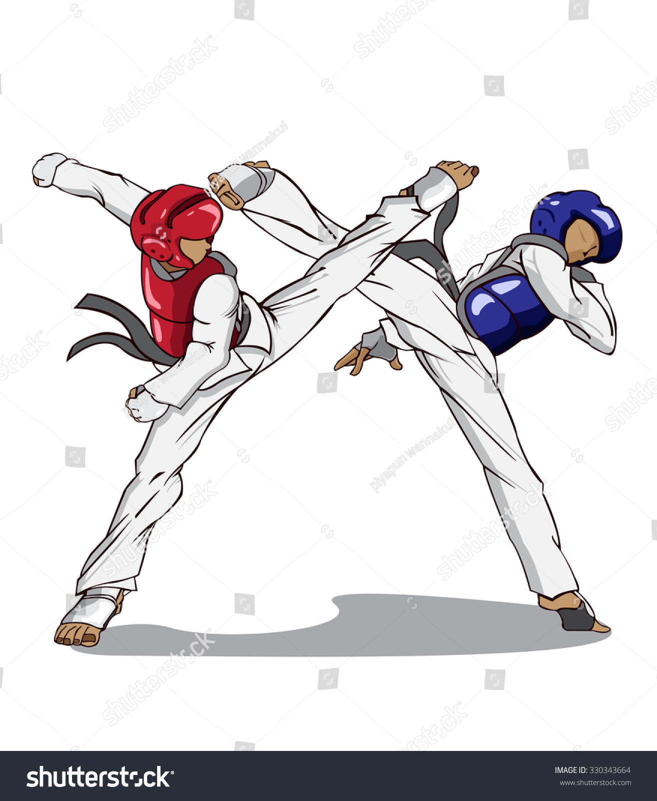 Taekwondo. Martial Art Stock Vector Illustration 330343664 : Shutterstock