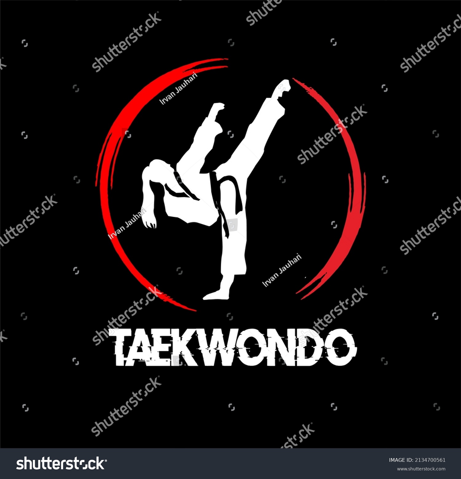 Taekwondo Modern Design Logo Perfect Logo Stock Vector (Royalty Free ...