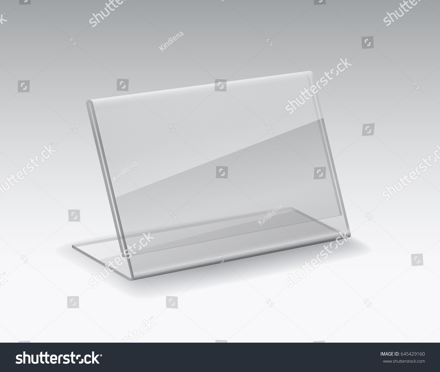 Download Tag Price Blank Acrylic Plexiglass Table Stock Vector 645429160 - Shutterstock