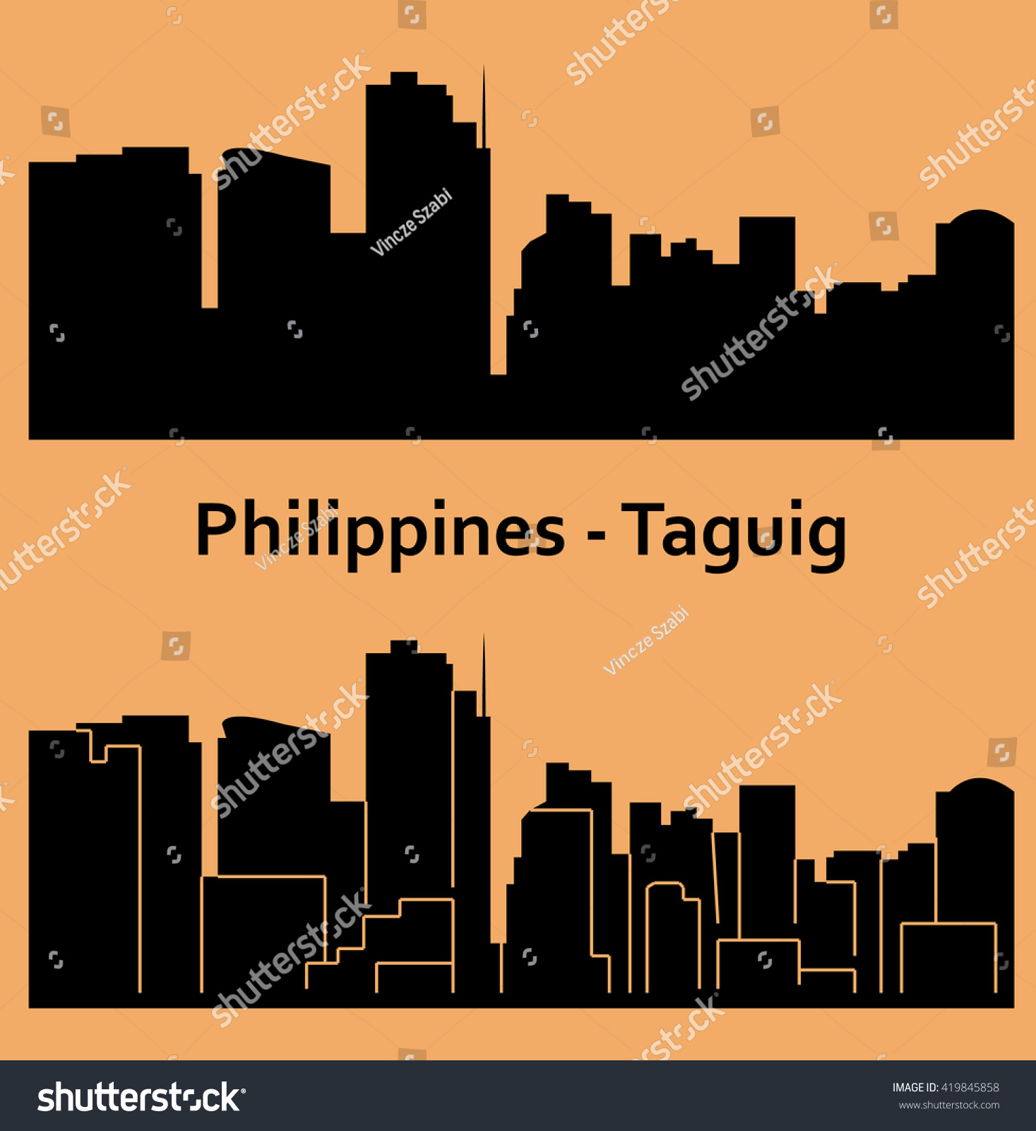 Taguig Philippines Stock Vector (Royalty Free) 419845858 | Shutterstock