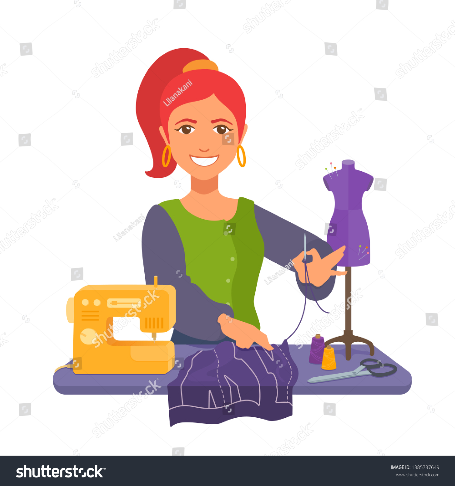 3,949 Seamstress cartoon Images, Stock Photos & Vectors | Shutterstock