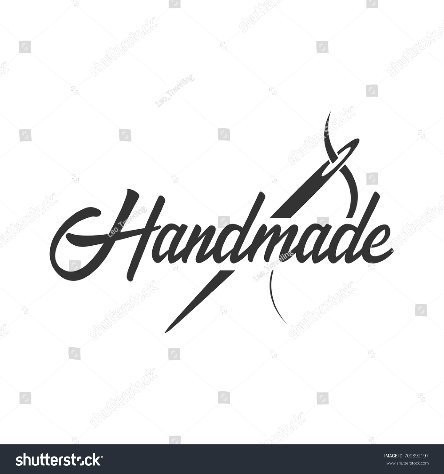 Tailor Sewing Handmade Logo Emblem Vector Stock Vector (Royalty Free ...