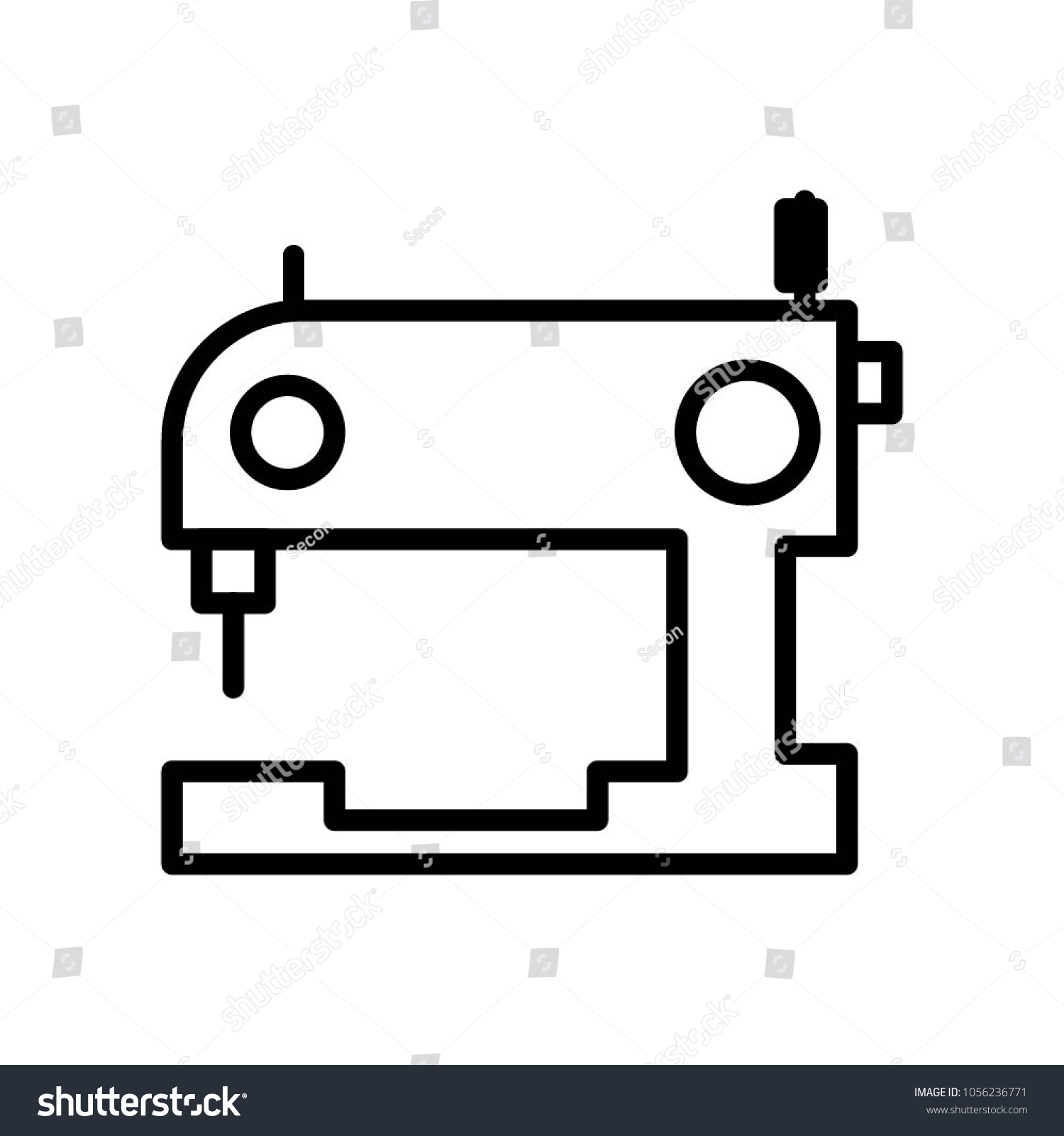 Tailor Sewing Icon Vector Stock Vector Royalty Free 1056236771