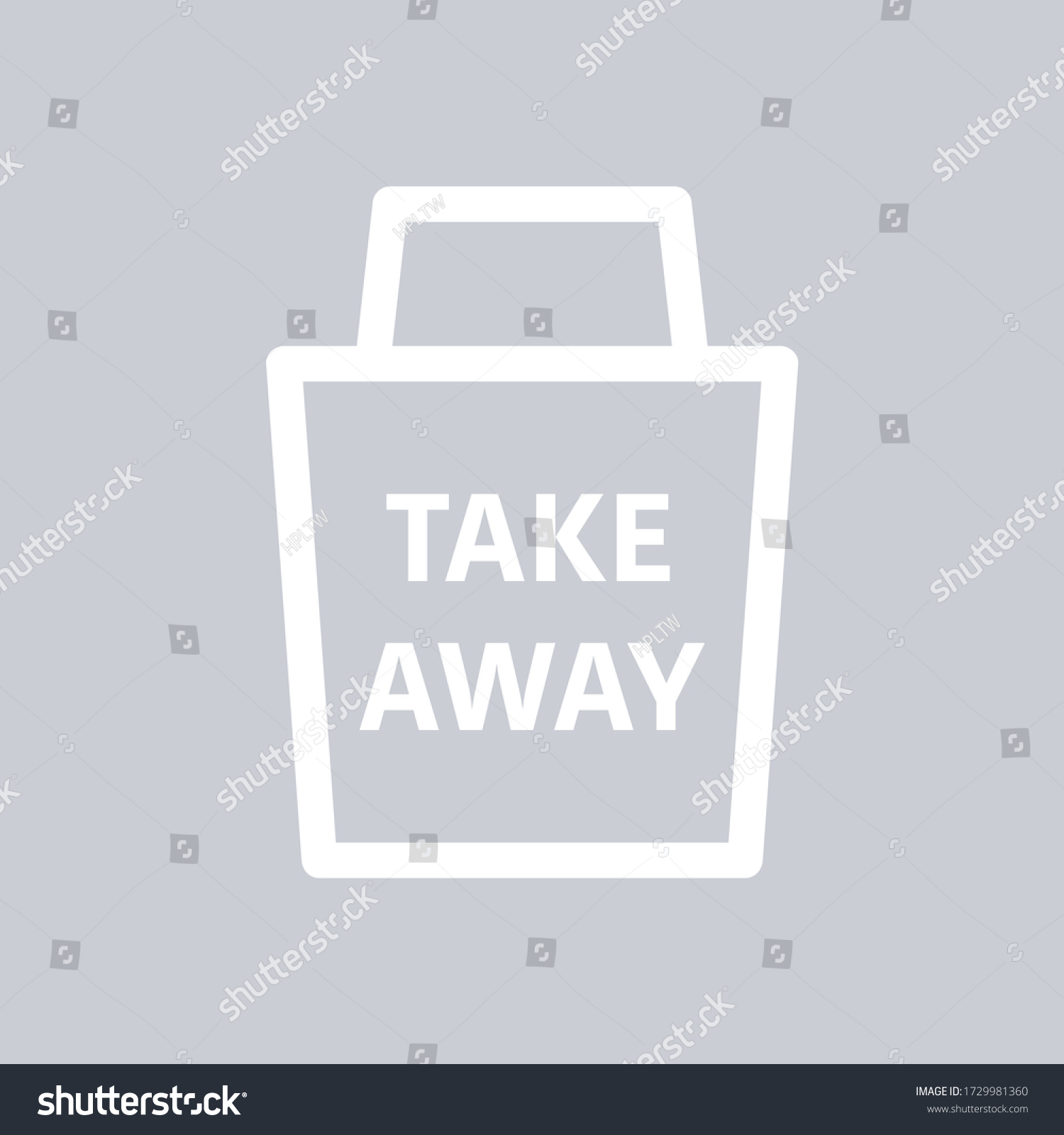 Take Away Illustrator Sign Stamp Stock Vector (Royalty Free) 1729981360