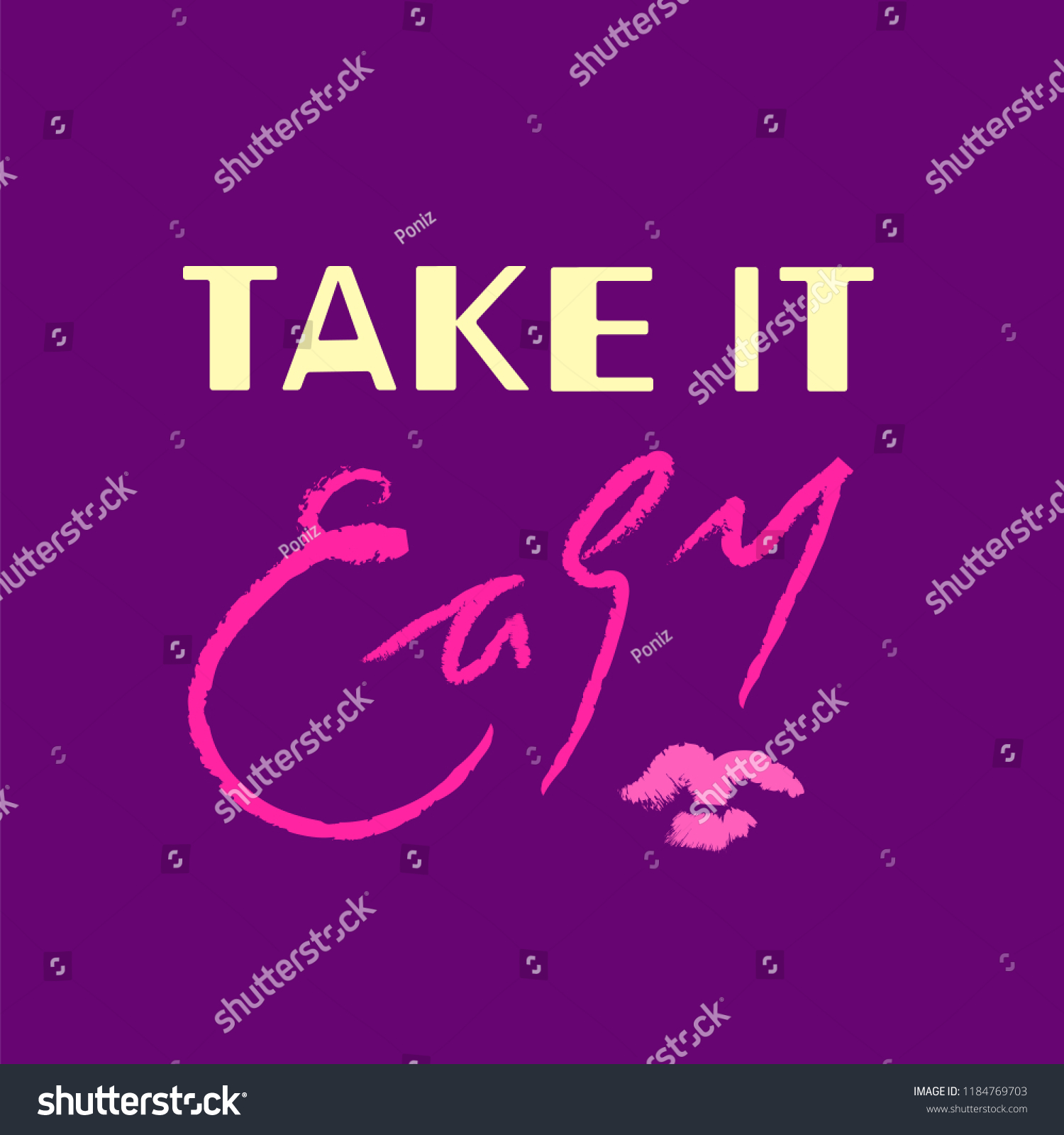 take-easy-simple-inspire-motivational-quote-stock-vector-royalty-free