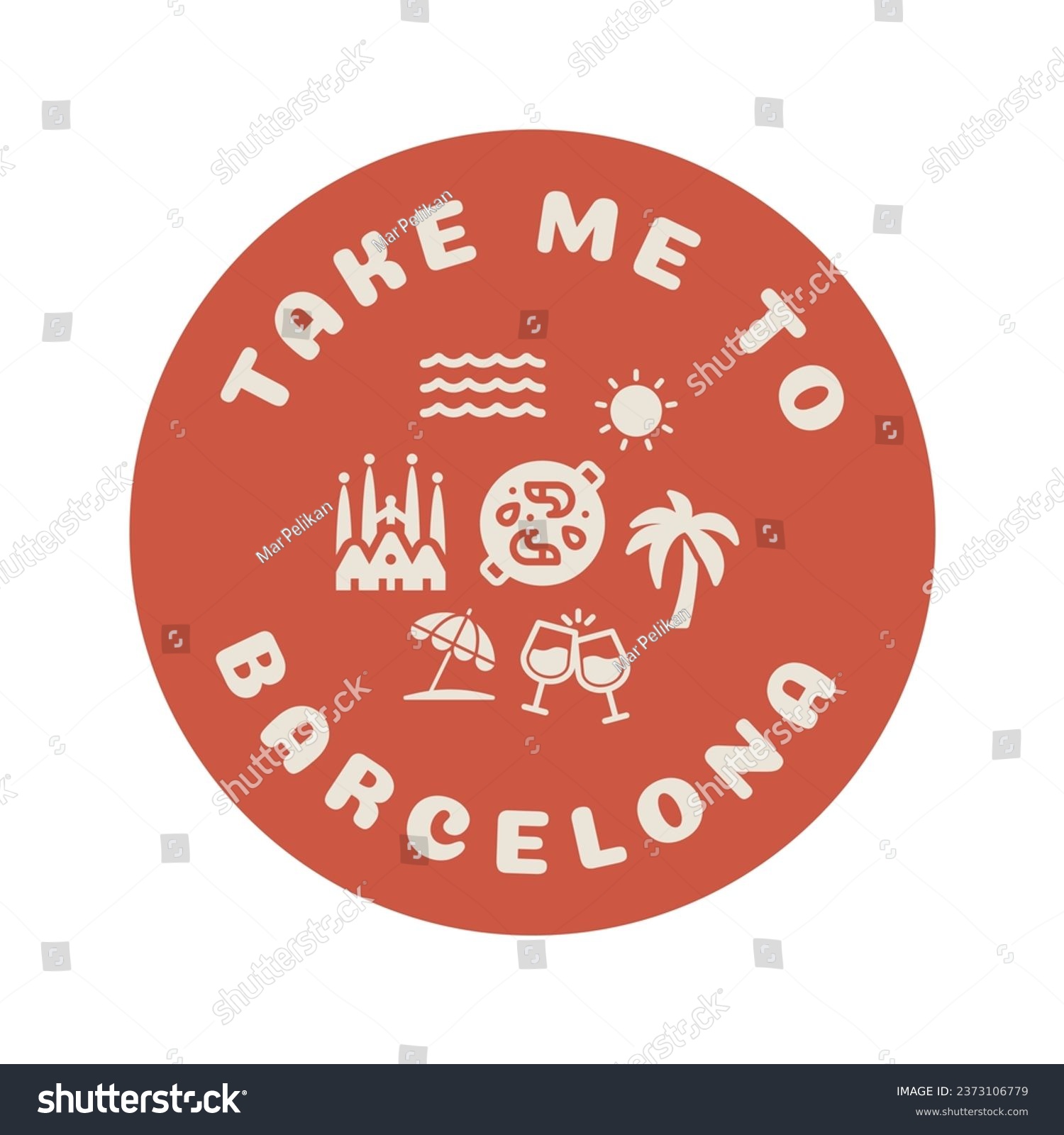 SVG of take me to Barcelona boho circle with different shapes svg