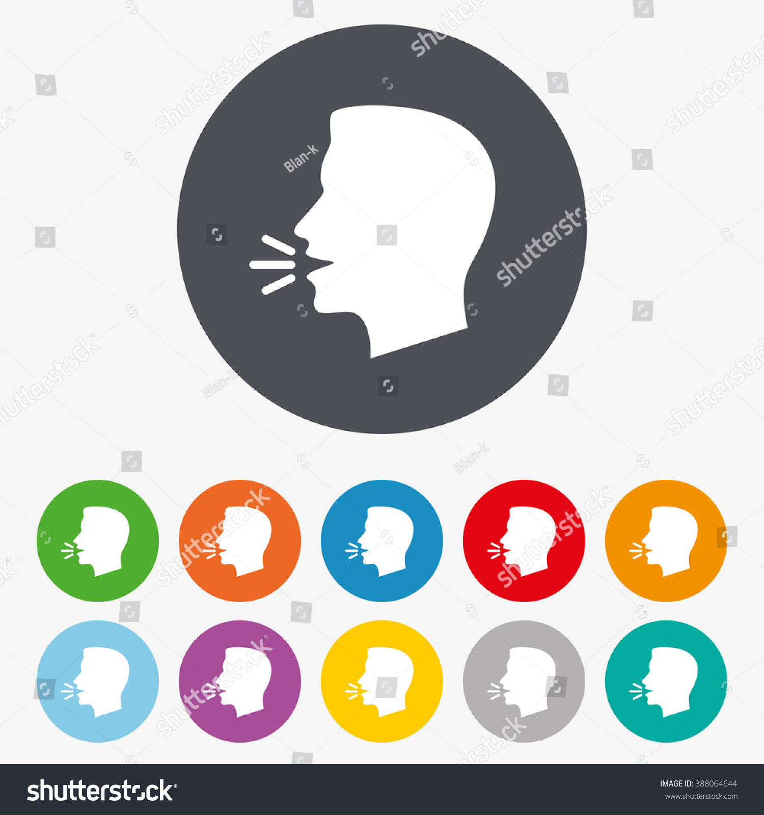 Talk Speak Icon Loud Noise Symbol Stock Vector (Royalty Free) 388064644