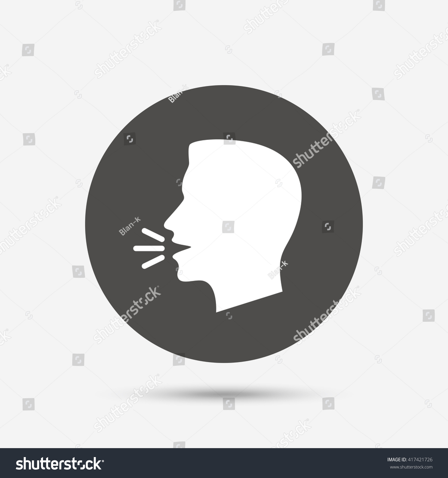 Talk Speak Icon Loud Noise Symbol Stock Vector (Royalty Free) 417421726