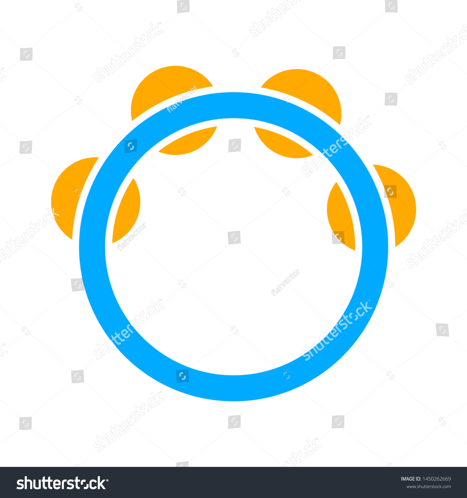 Tambourine Icon Logo Element Illustration Tambourine Stock Vector ...