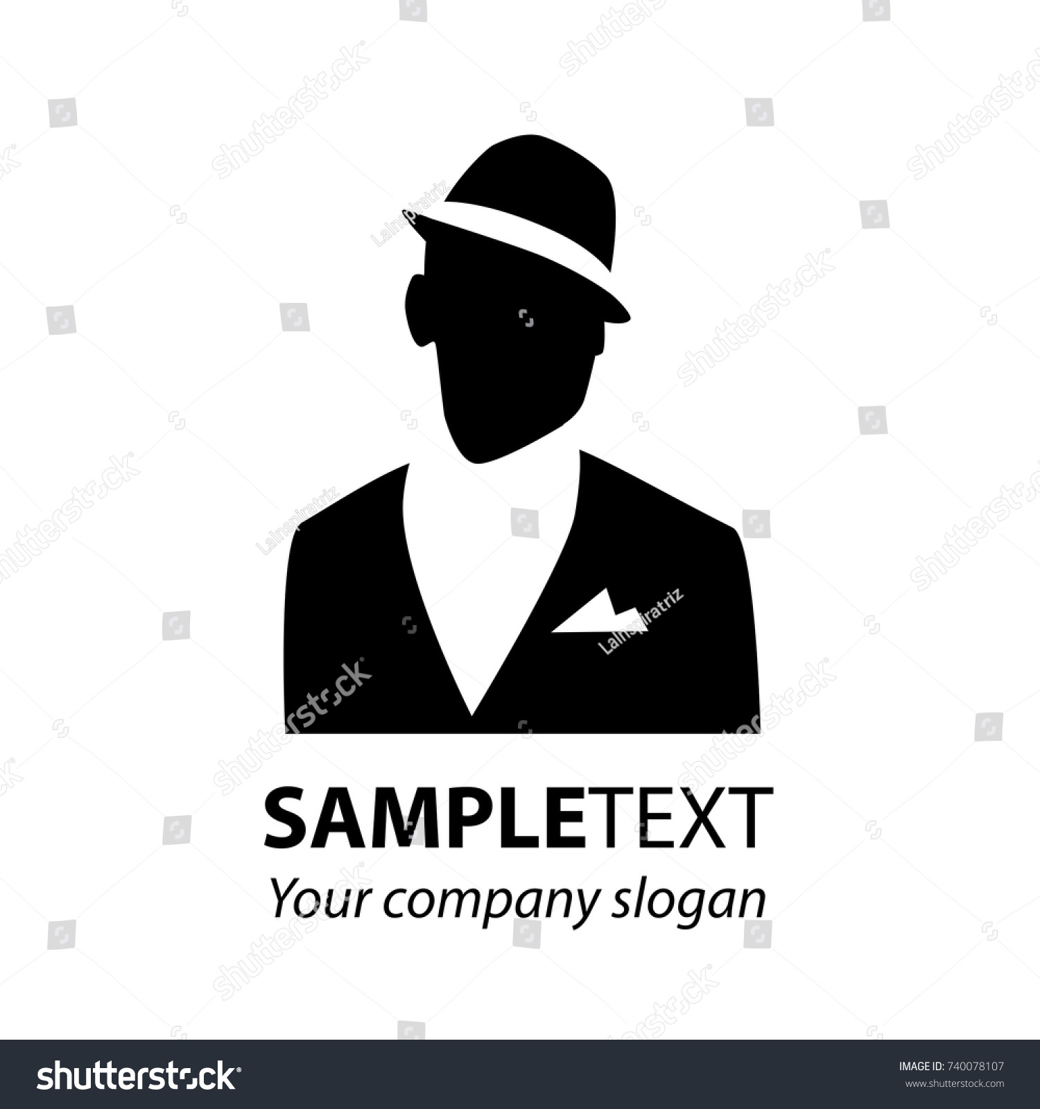 SVG of Tango Man. Icon of typical Argentinean tango dancer wearing hat and scarf svg