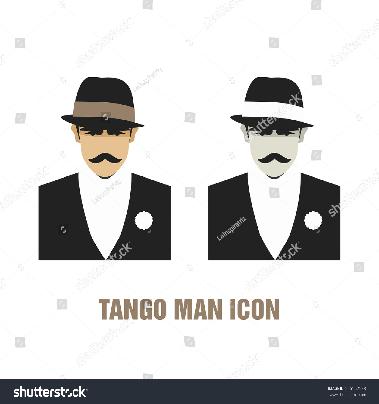 SVG of Tango man icon. Vector illustration. Good for logo. svg