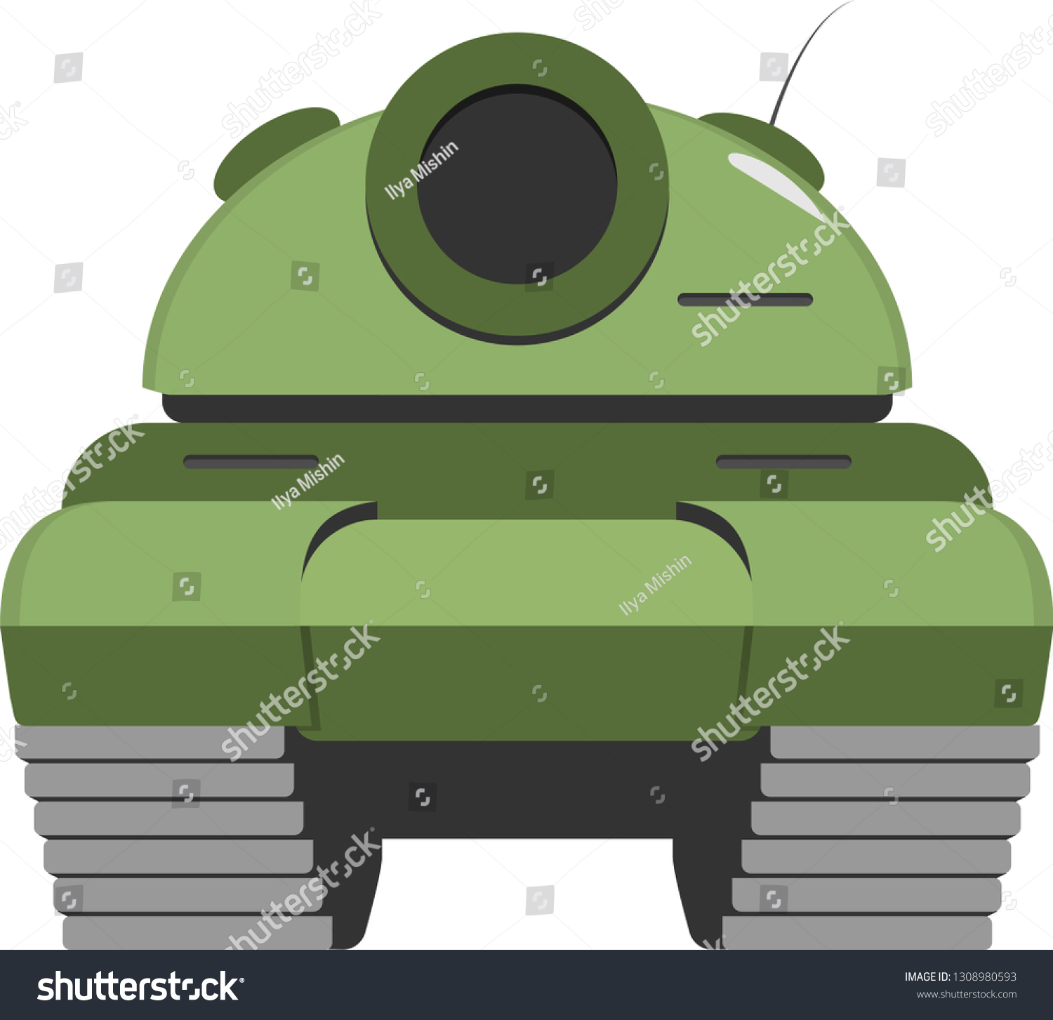 Tank Front View Icon Tank Vector Stock Vector (Royalty Free) 1308980593 ...